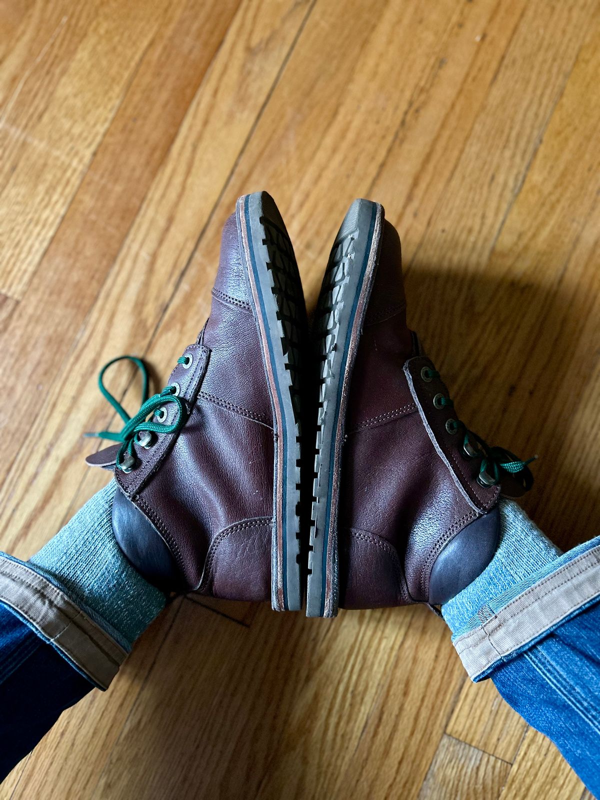 Photo by Vic on April 8, 2026 of the Jim Green African Ranger Barefoot Boot in African Buffalo Skin.