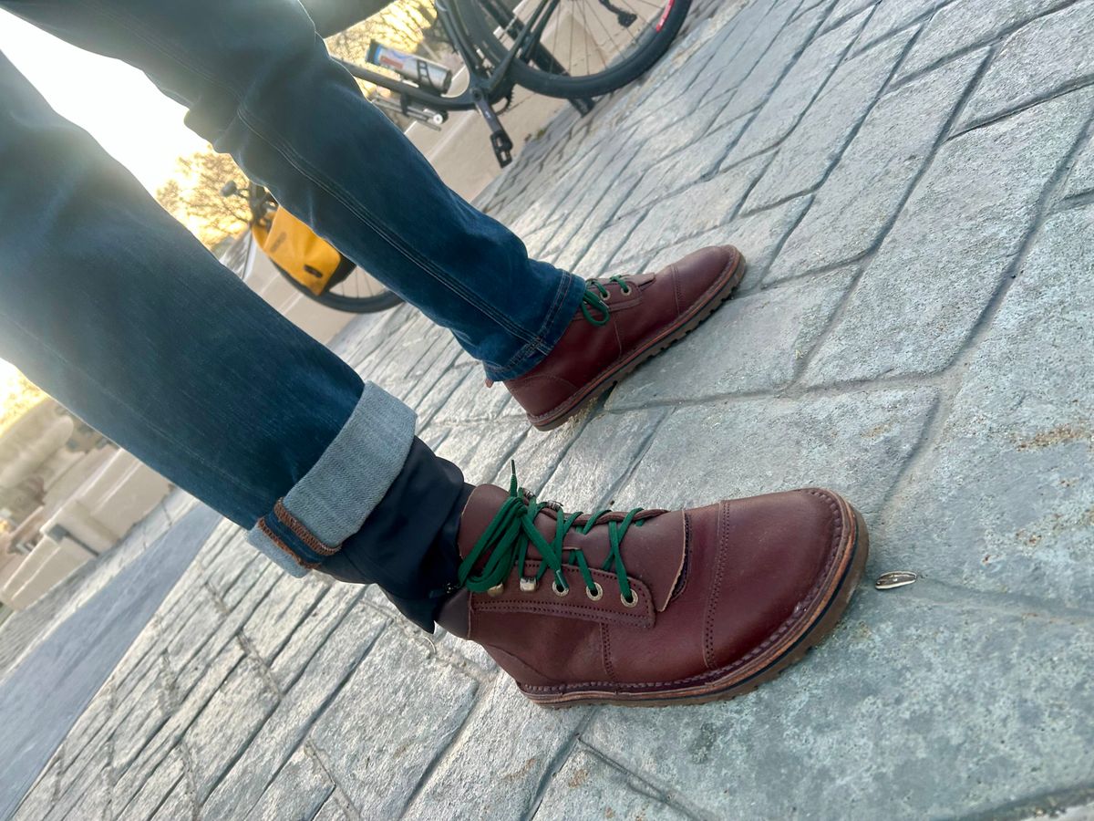 Photo by Vic on April 9, 2026 of the Jim Green African Ranger Barefoot Boot in African Buffalo Skin.