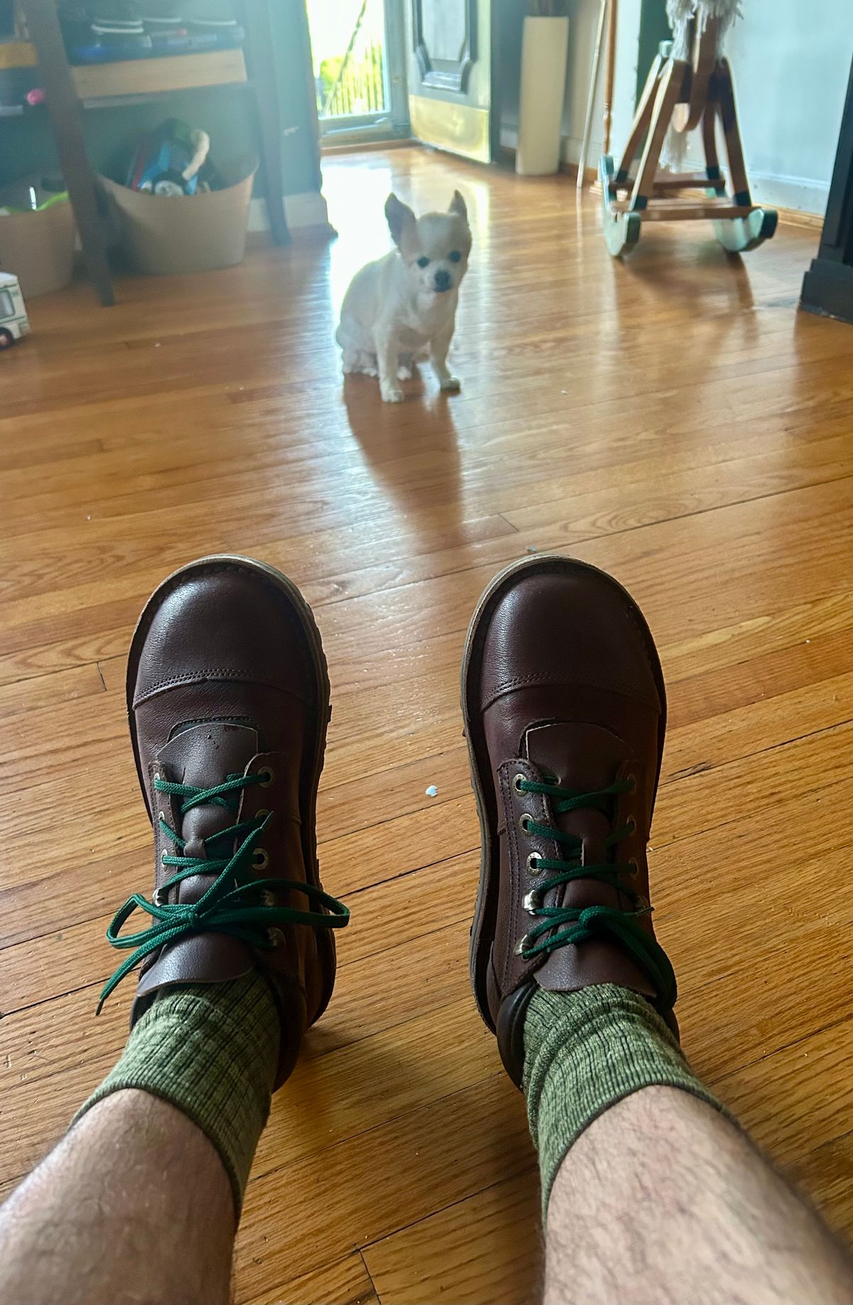 Photo by Vic on April 15, 2026 of the Jim Green African Ranger Barefoot Boot in African Buffalo Skin.