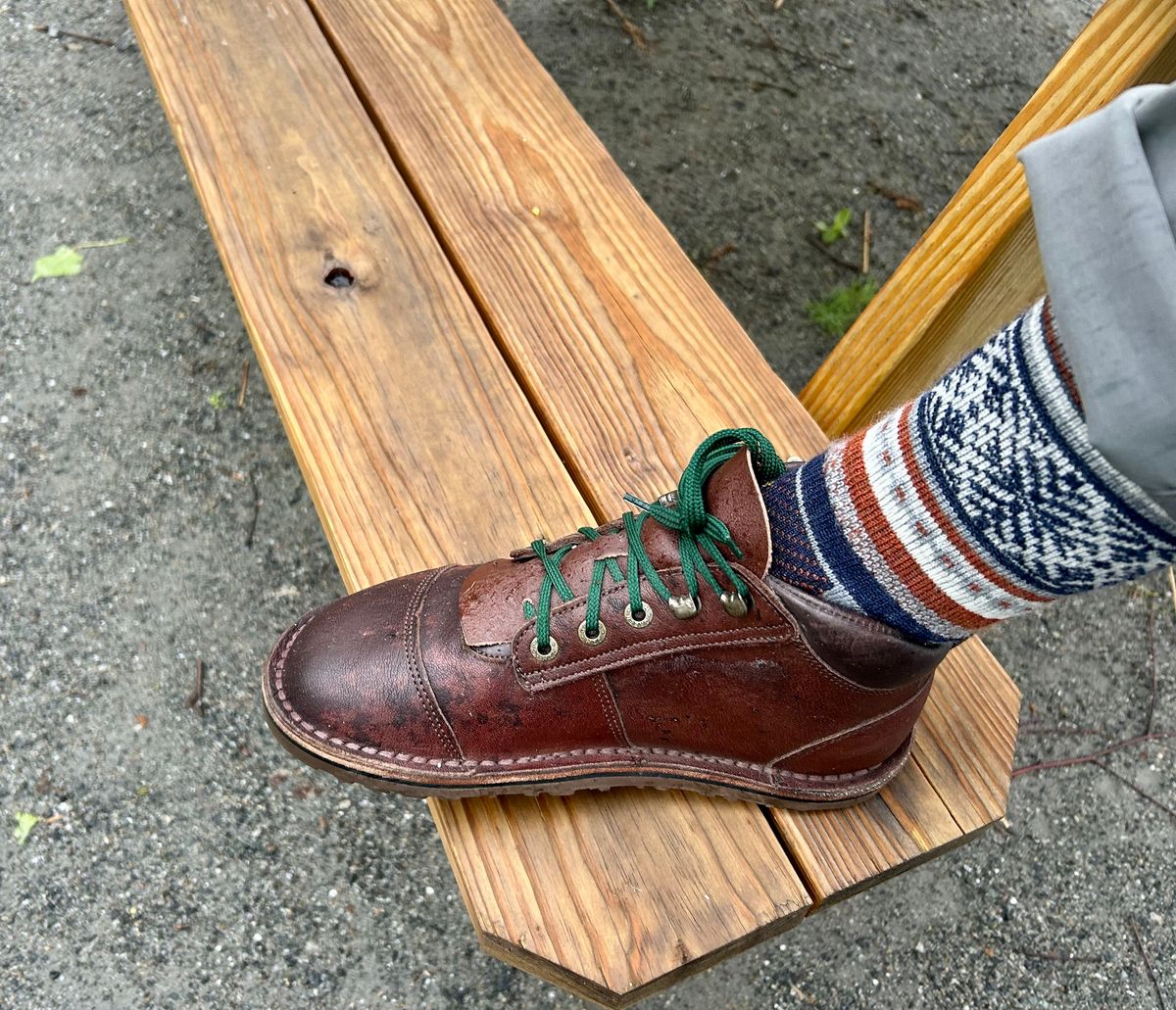 Photo by Vic on April 30, 2026 of the Jim Green African Ranger Barefoot Boot in African Buffalo Skin.