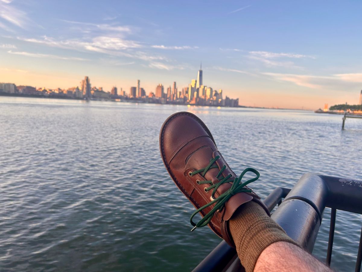 Photo by Vic on June 5, 2026 of the Jim Green African Ranger Barefoot Boot in African Buffalo Skin.