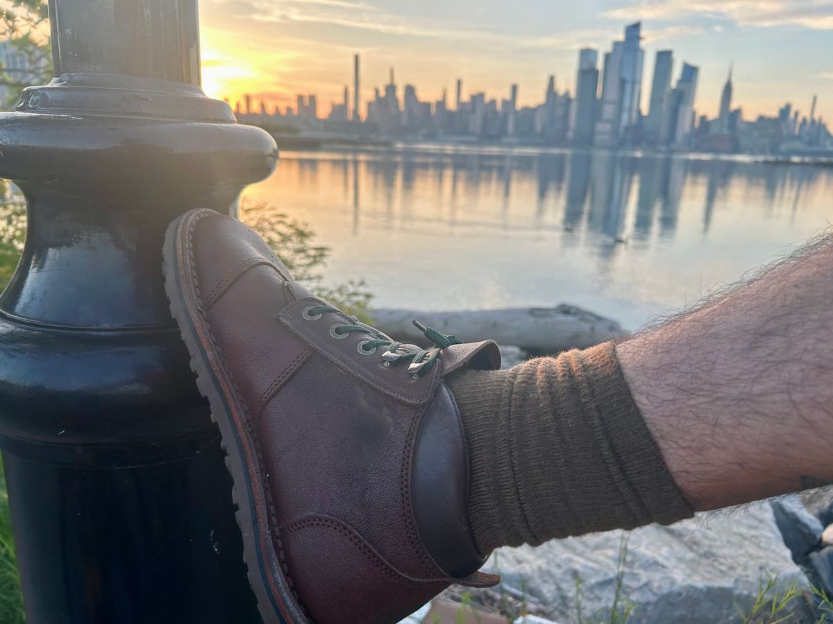 Photo by Vic on June 5, 2026 of the Jim Green African Ranger Barefoot Boot in African Buffalo Skin.