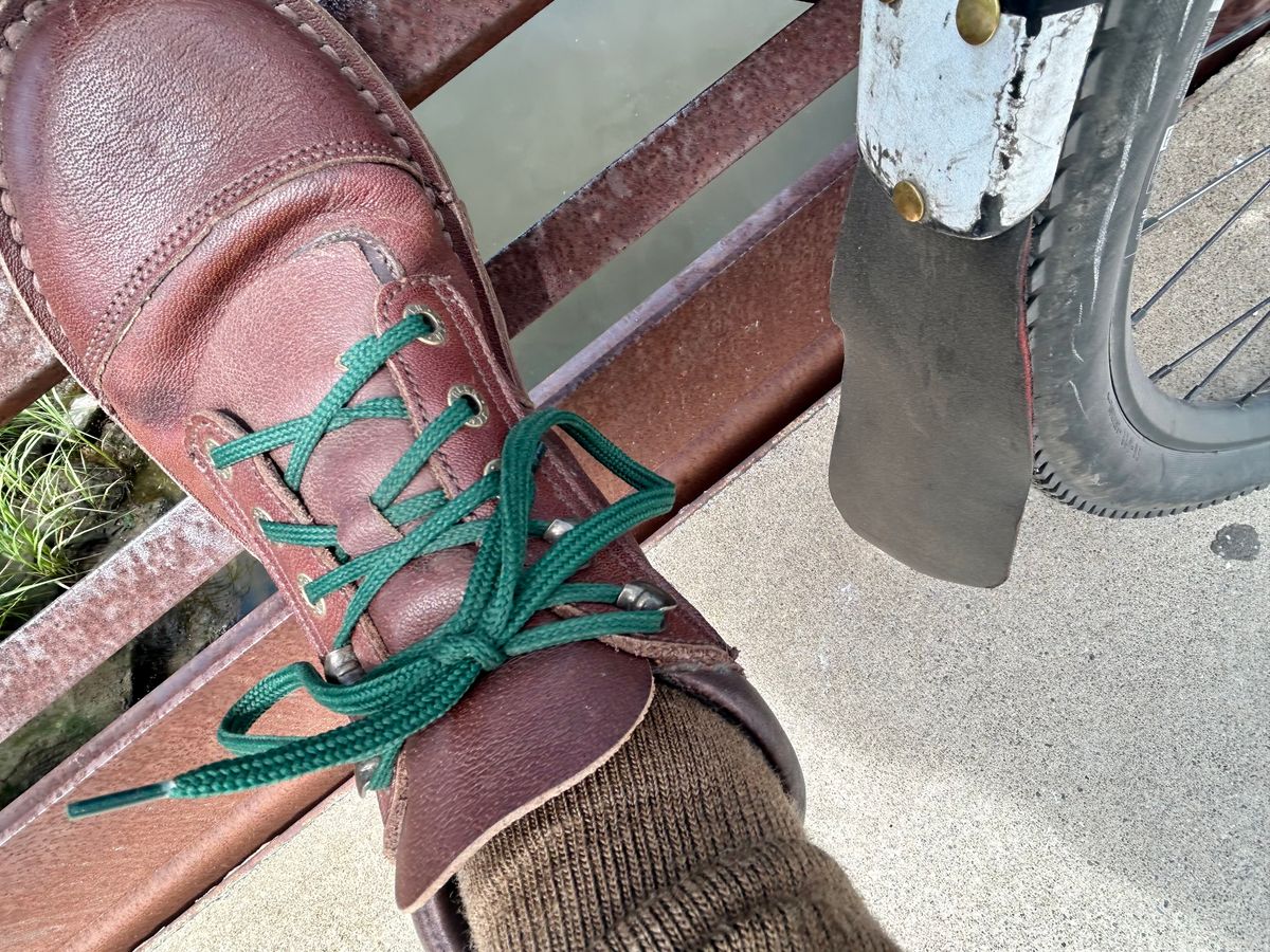 Photo by Vic on June 10, 2026 of the Jim Green African Ranger Barefoot Boot in African Buffalo Skin.