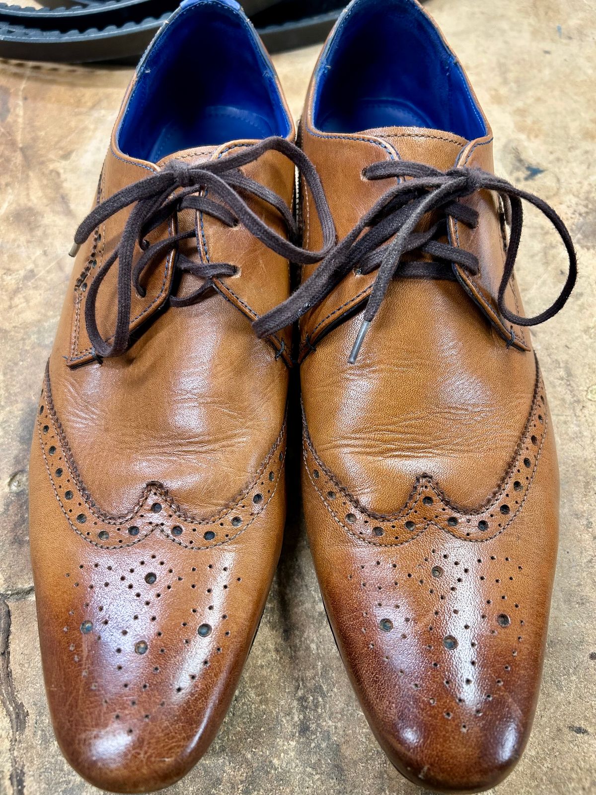 Photo by Vic on February 20, 2026 of the Ted Baker Unknown Model in Tarnsjo Garveri Brown Veg-Tanned Tooling.