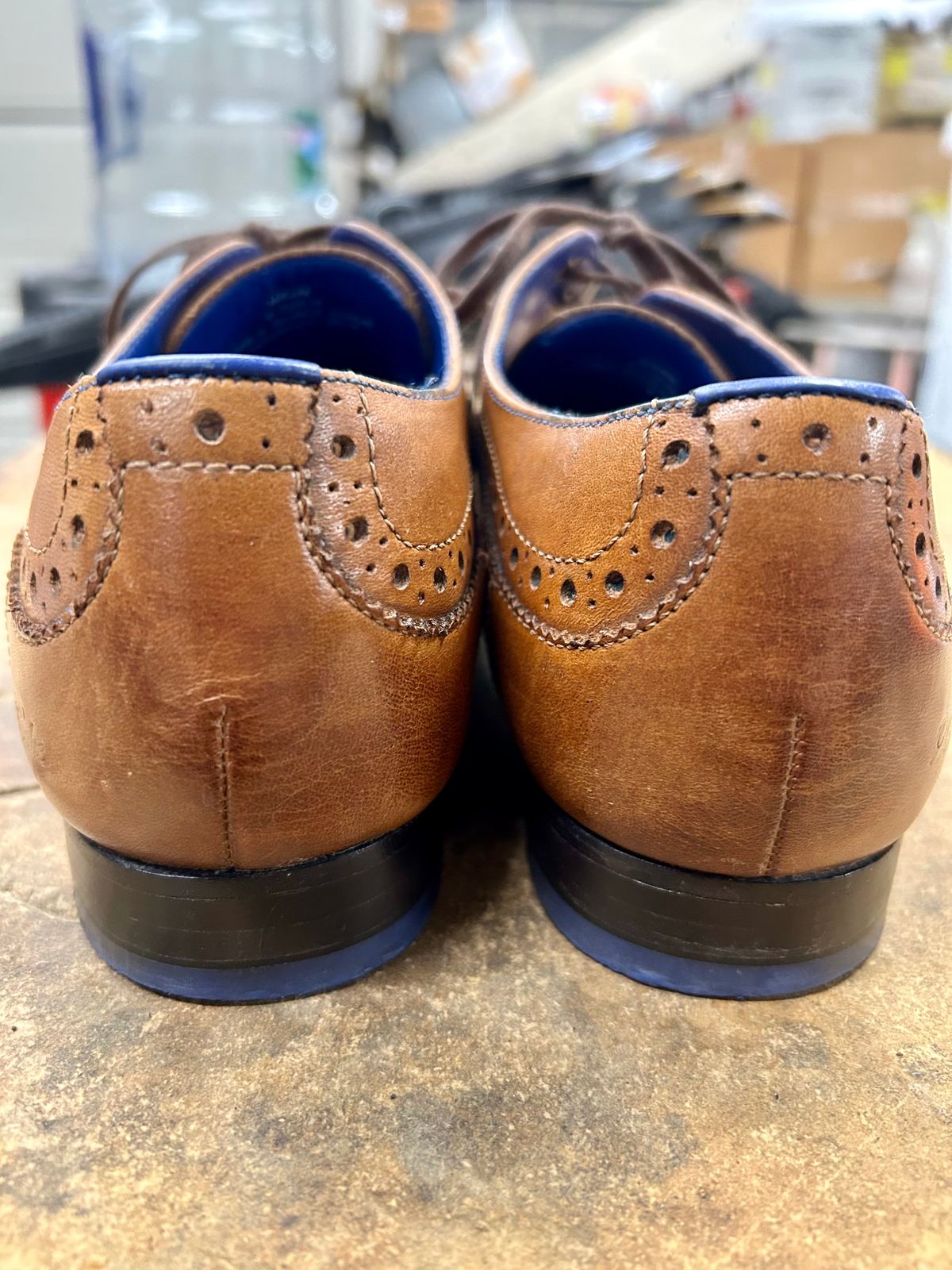 Photo by Vic on February 20, 2026 of the Ted Baker Unknown Model in Tarnsjo Garveri Brown Veg-Tanned Tooling.