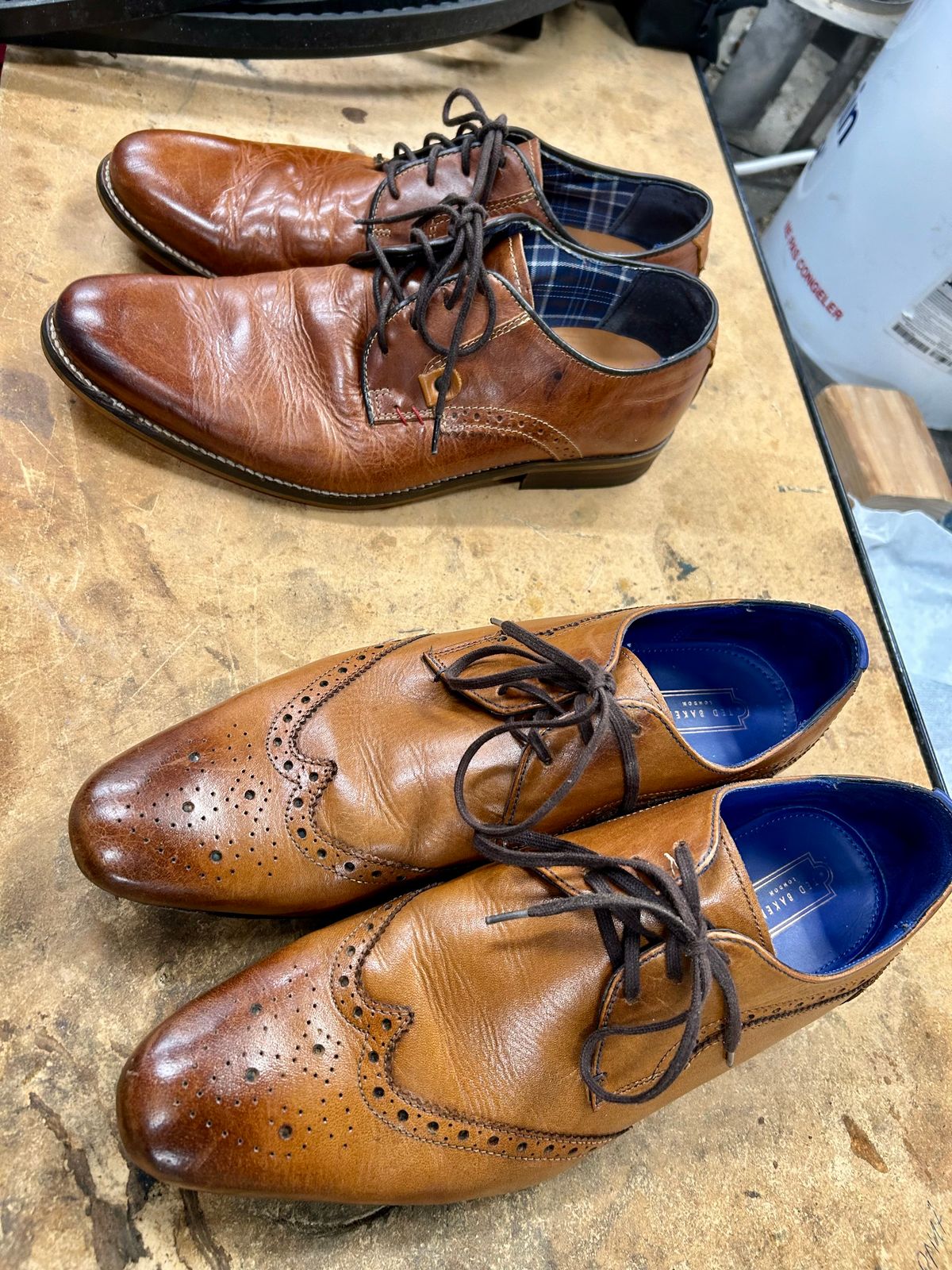 Photo by Vic on February 20, 2026 of the Ted Baker Unknown Model in Tarnsjo Garveri Brown Veg-Tanned Tooling.