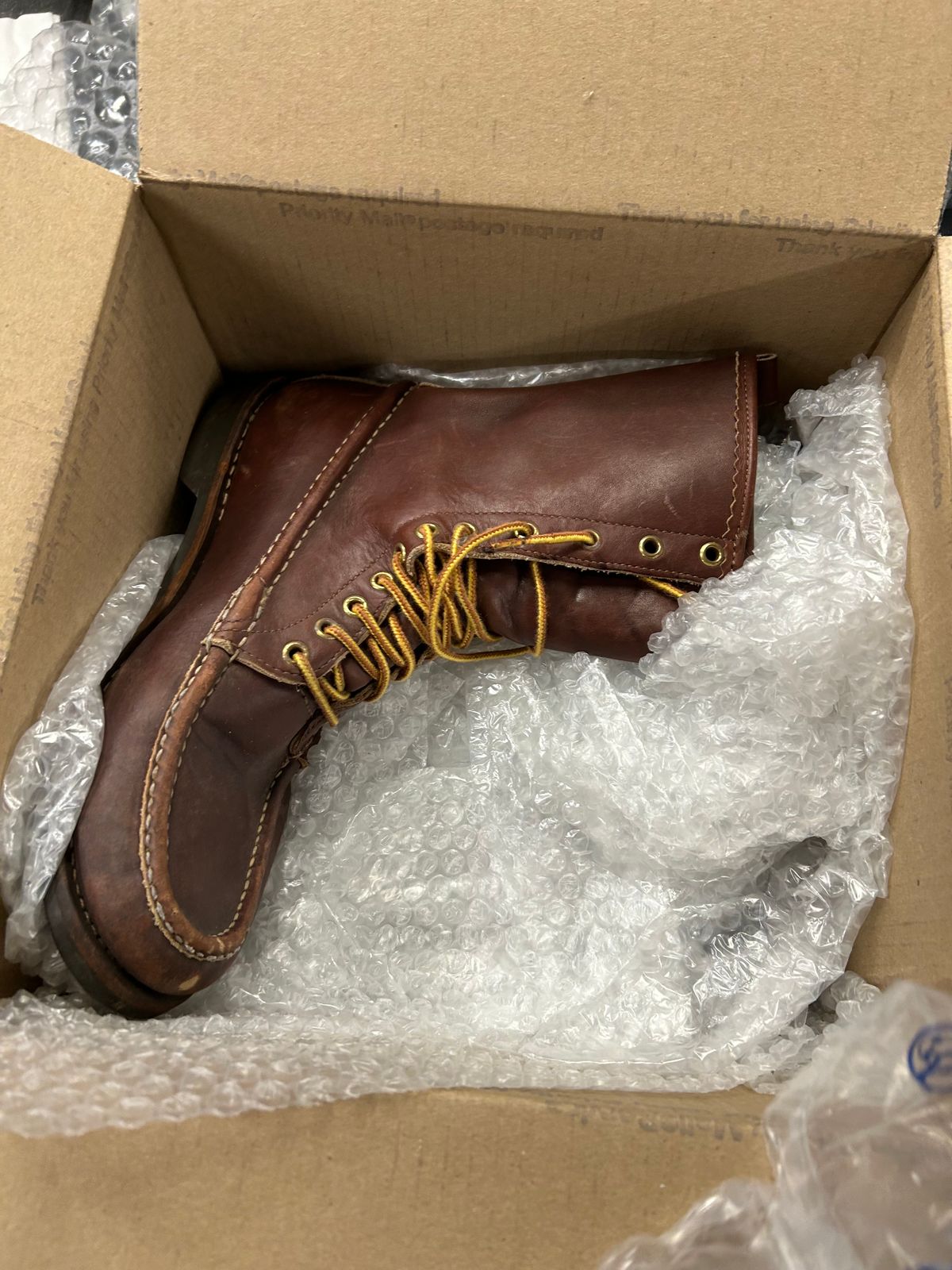 Photo by Vic on January 21, 2026 of the Russell Moccasin Co. Bird Shooter in Brown Oil Tan.