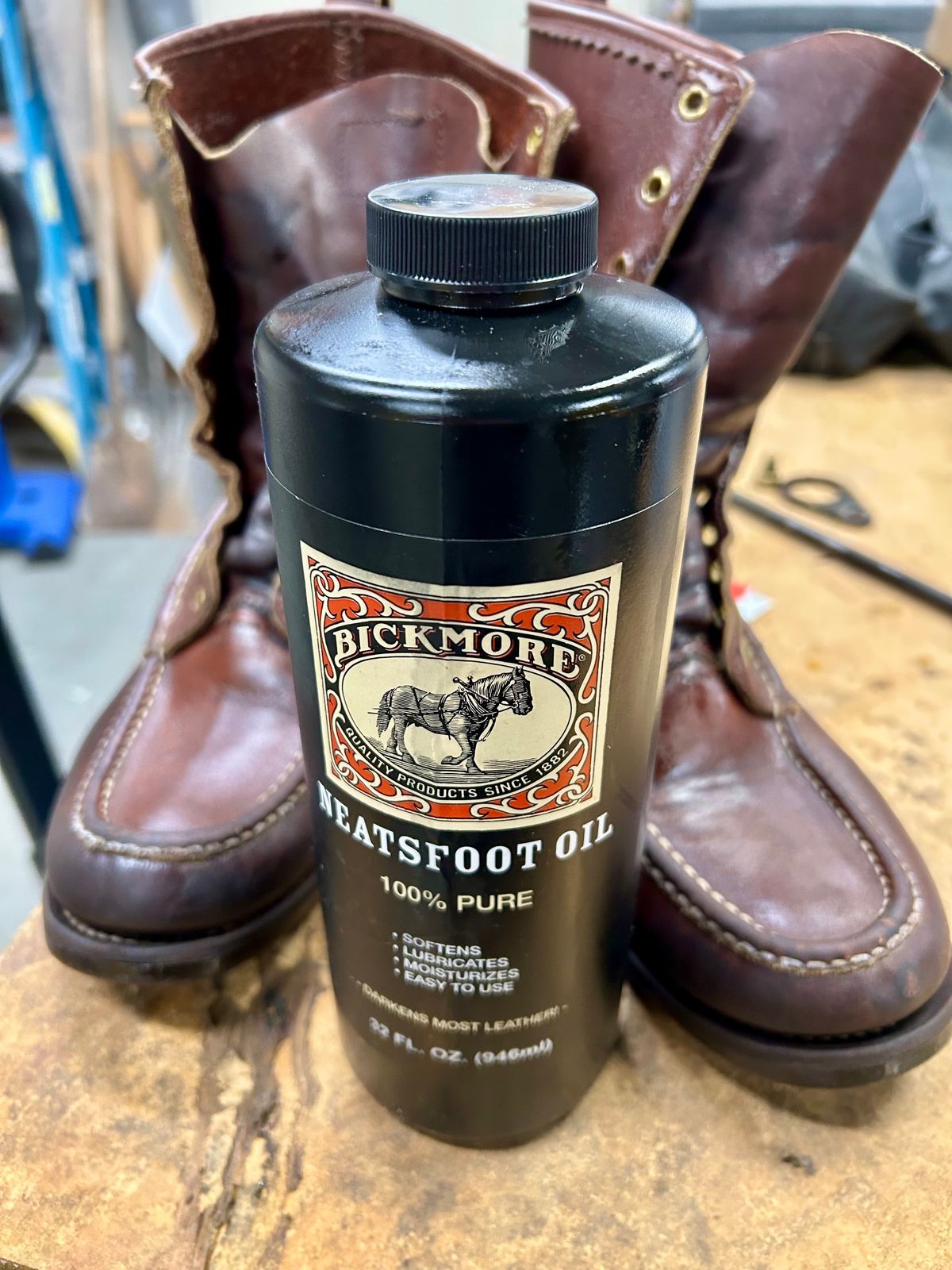 Photo by Vic on January 21, 2026 of the Russell Moccasin Co. Bird Shooter in Brown Oil Tan.