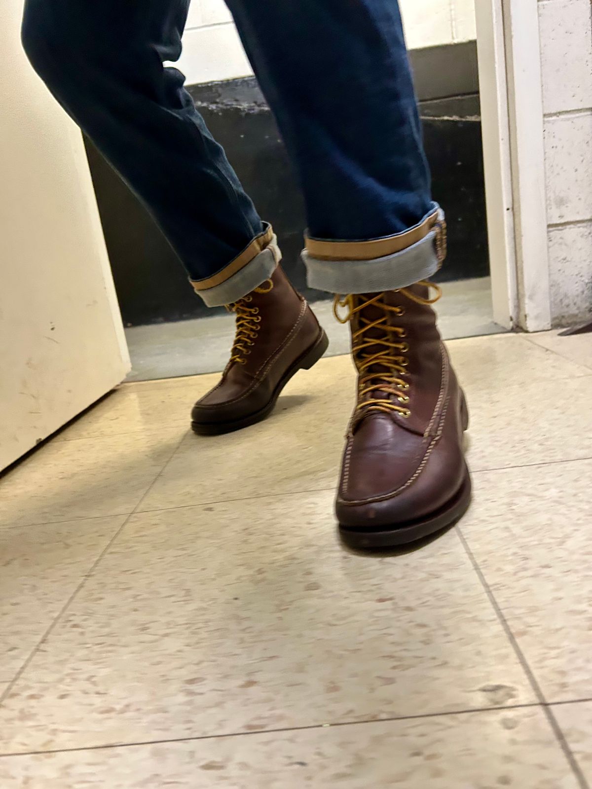 Photo by Vic on January 21, 2026 of the Russell Moccasin Co. Bird Shooter in Brown Oil Tan.