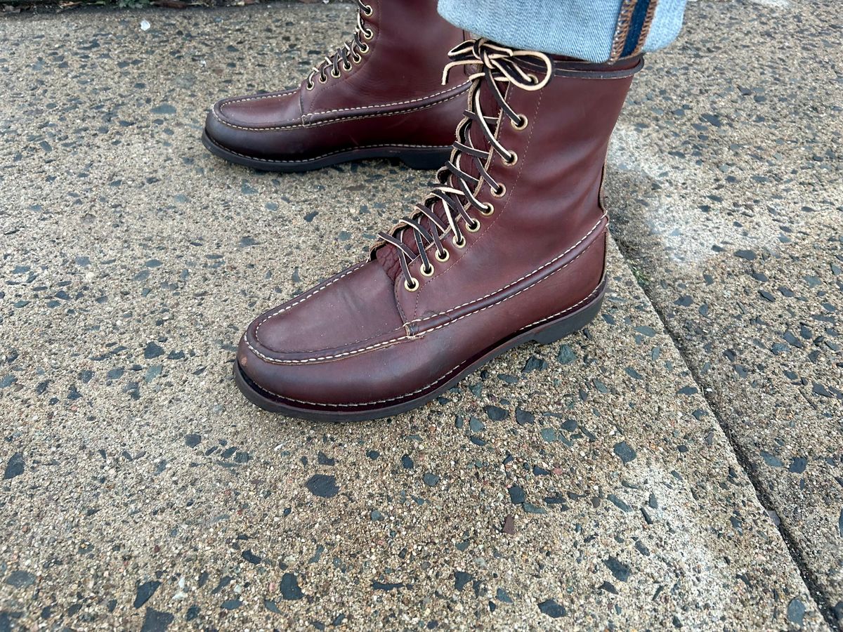 Photo by Vic on January 22, 2026 of the Russell Moccasin Co. Bird Shooter in Brown Oil Tan.