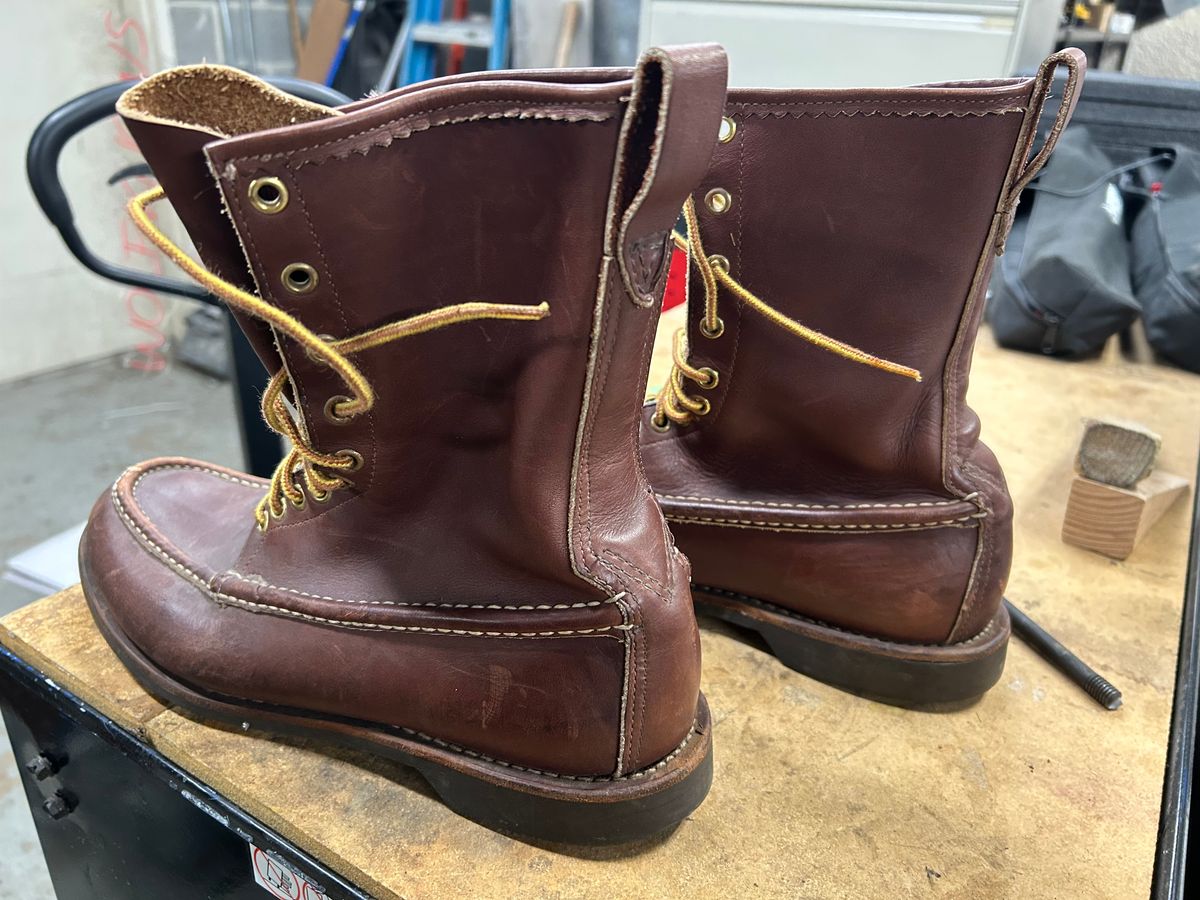 Photo by Vic on January 21, 2026 of the Russell Moccasin Co. Bird Shooter in Brown Oil Tan.