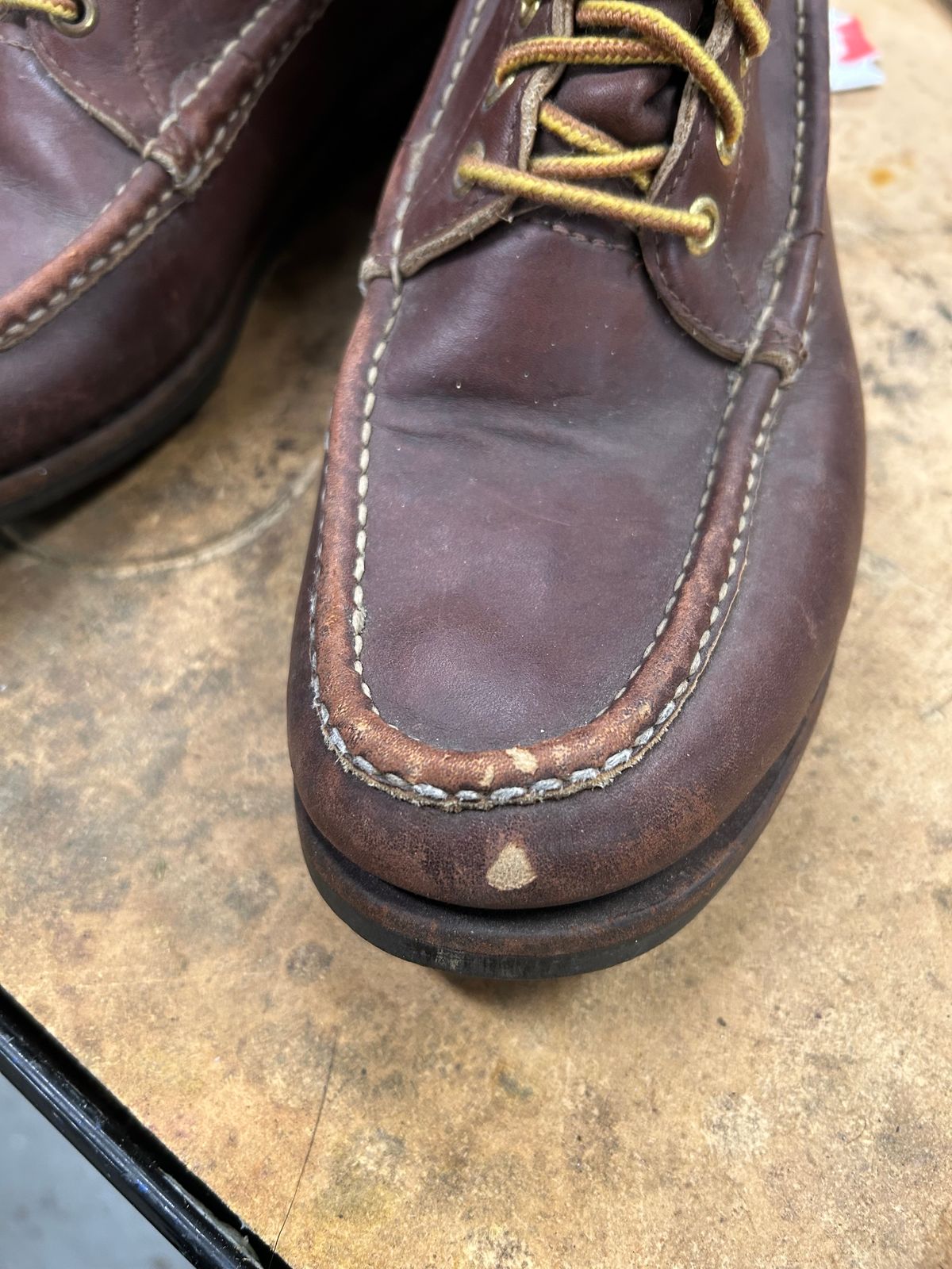 Photo by Vic on January 21, 2026 of the Russell Moccasin Co. Bird Shooter in Brown Oil Tan.