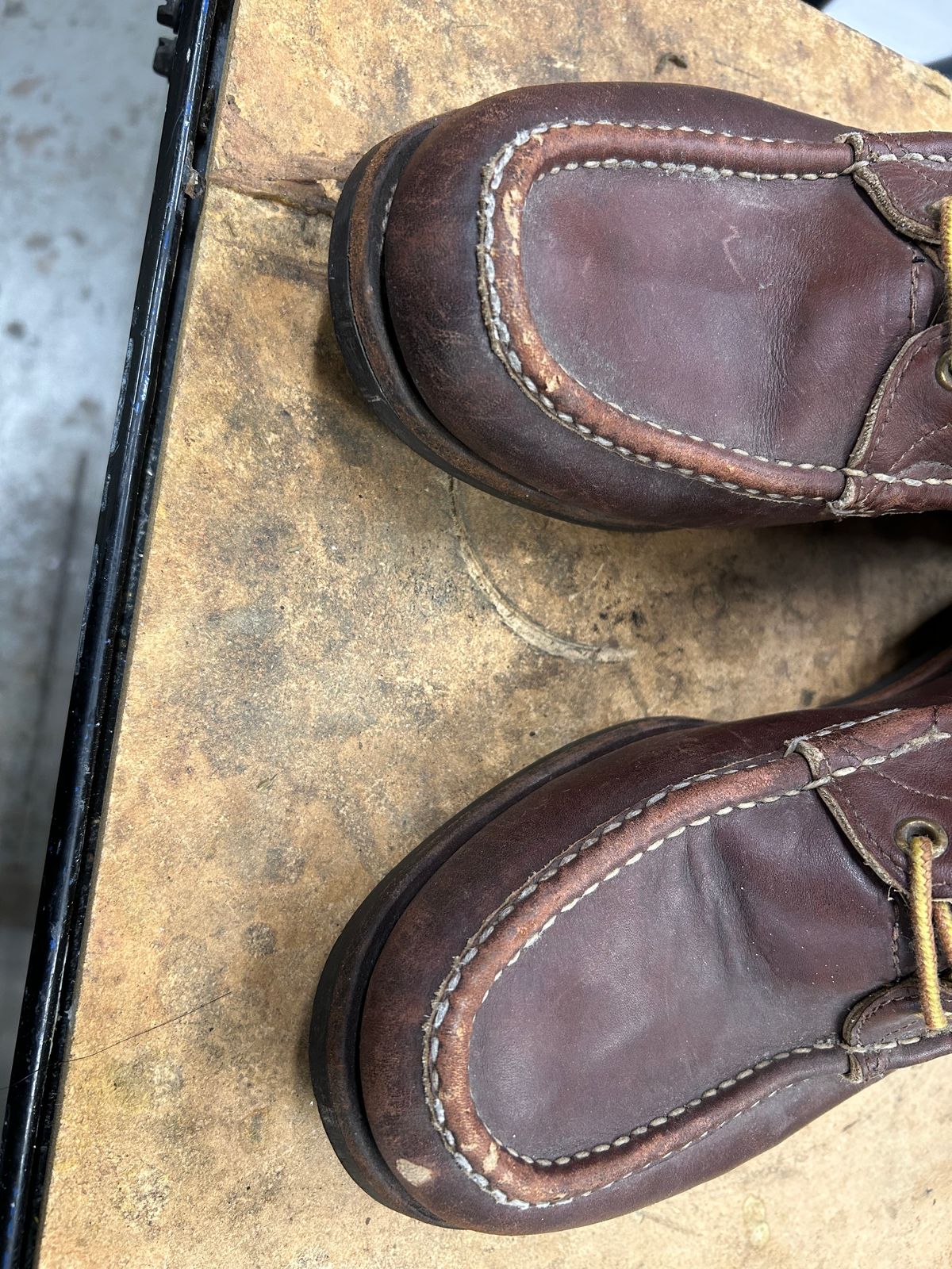 Photo by Vic on January 21, 2026 of the Russell Moccasin Co. Bird Shooter in Brown Oil Tan.