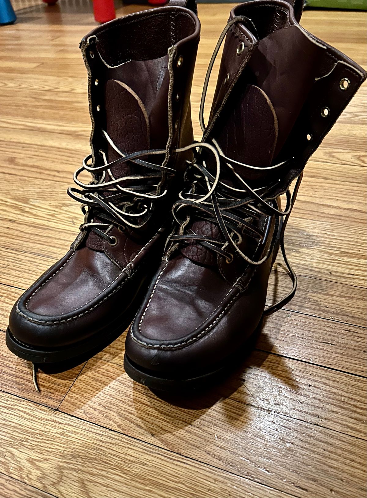 Photo by Vic on February 6, 2026 of the Russell Moccasin Co. Bird Shooter in Brown Oil Tan.