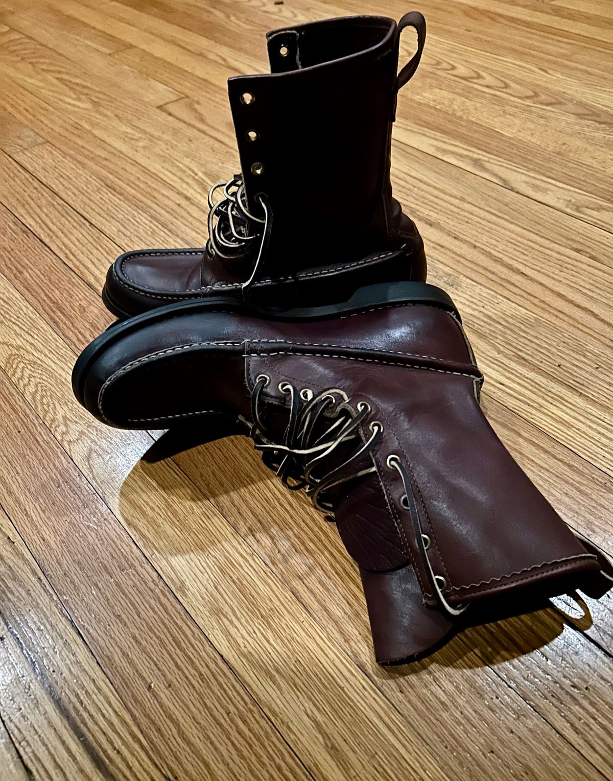 Photo by Vic on February 6, 2026 of the Russell Moccasin Co. Bird Shooter in Brown Oil Tan.