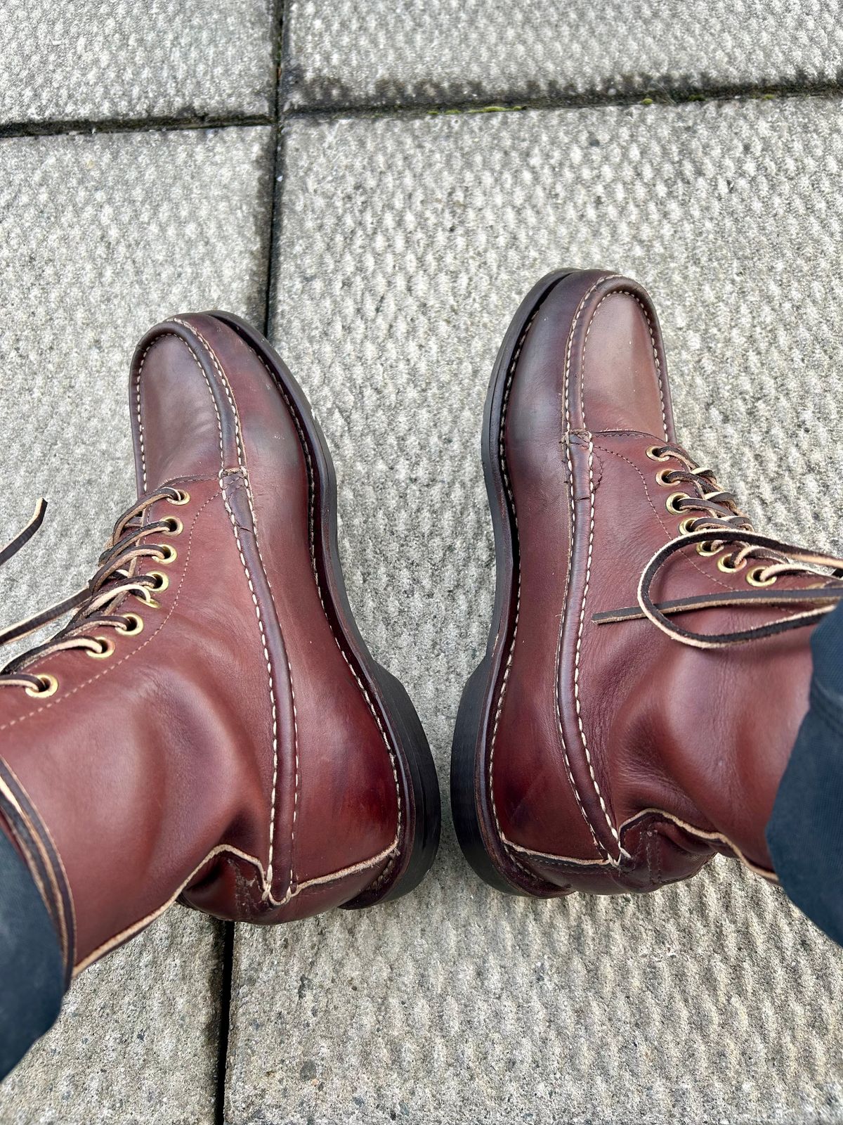 Photo by Vic on February 6, 2026 of the Russell Moccasin Co. Bird Shooter in Brown Oil Tan.