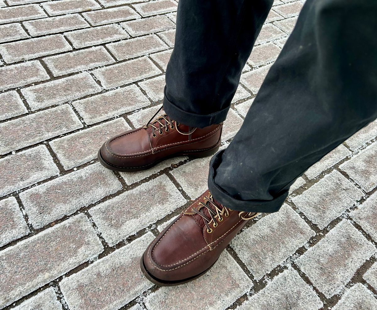 Photo by Vic on February 6, 2026 of the Russell Moccasin Co. Bird Shooter in Brown Oil Tan.