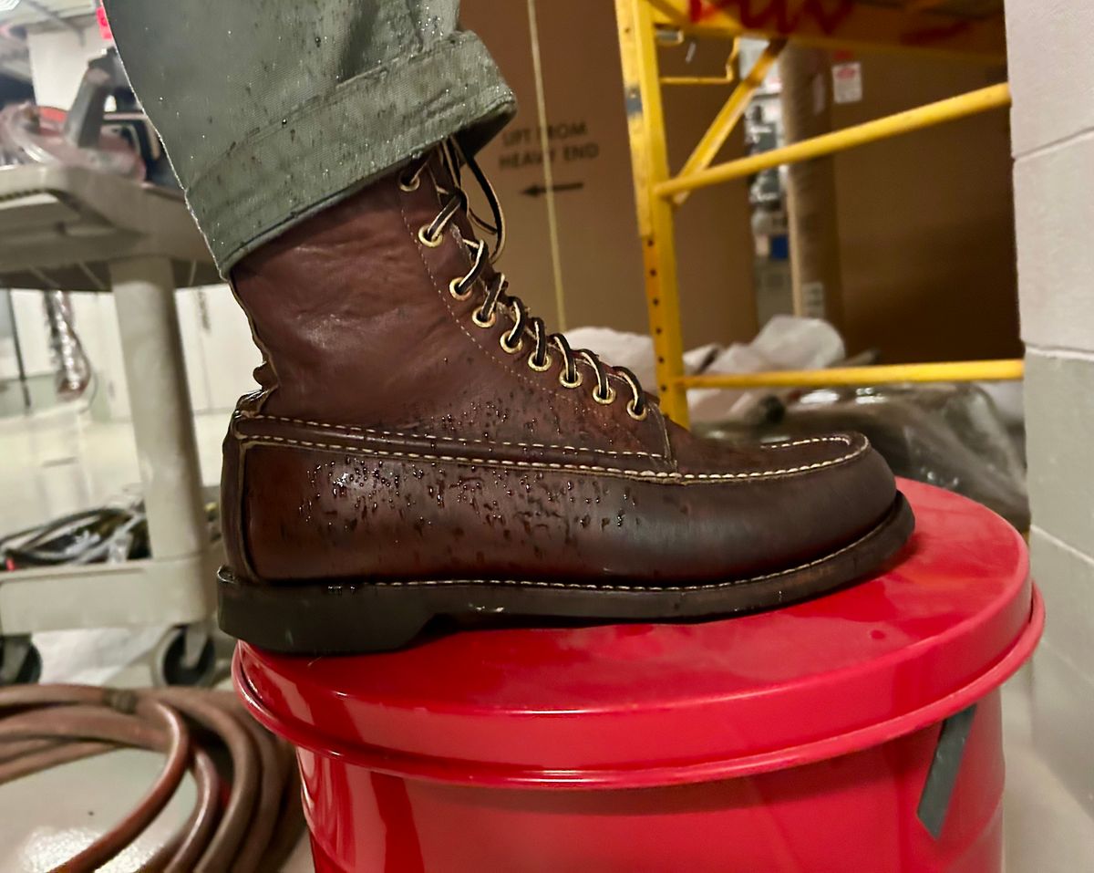 Photo by Vic on February 23, 2026 of the Russell Moccasin Co. Bird Shooter in Brown Oil Tan.