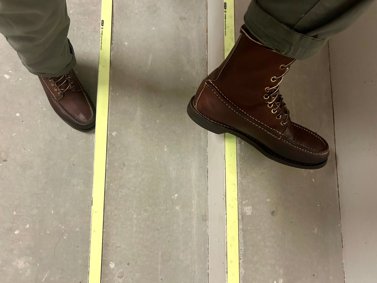 Photo by Vic on February 22, 2026 of the Russell Moccasin Co. Bird Shooter in Brown Oil Tan.