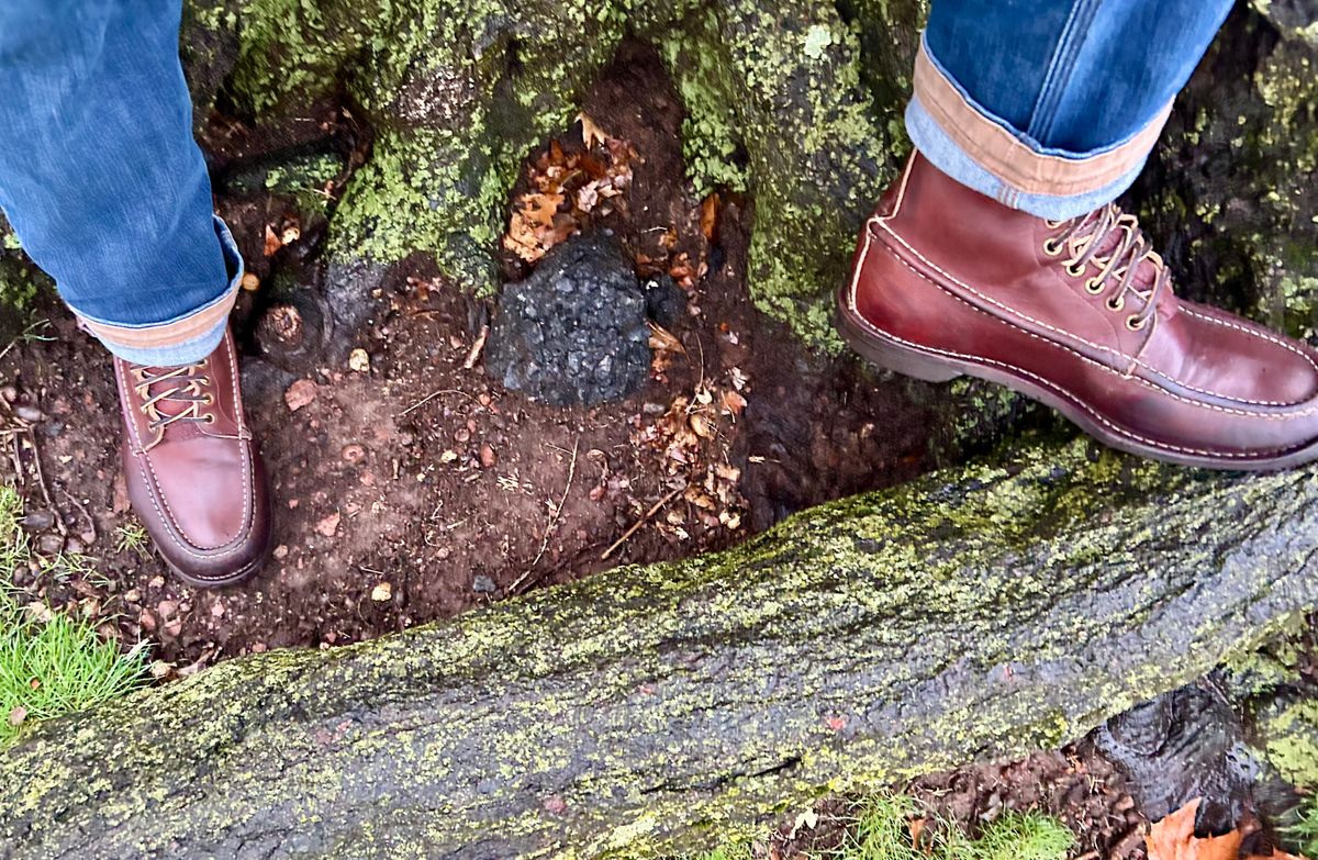 Photo by Vic on March 16, 2026 of the Russell Moccasin Co. Bird Shooter in Brown Oil Tan.