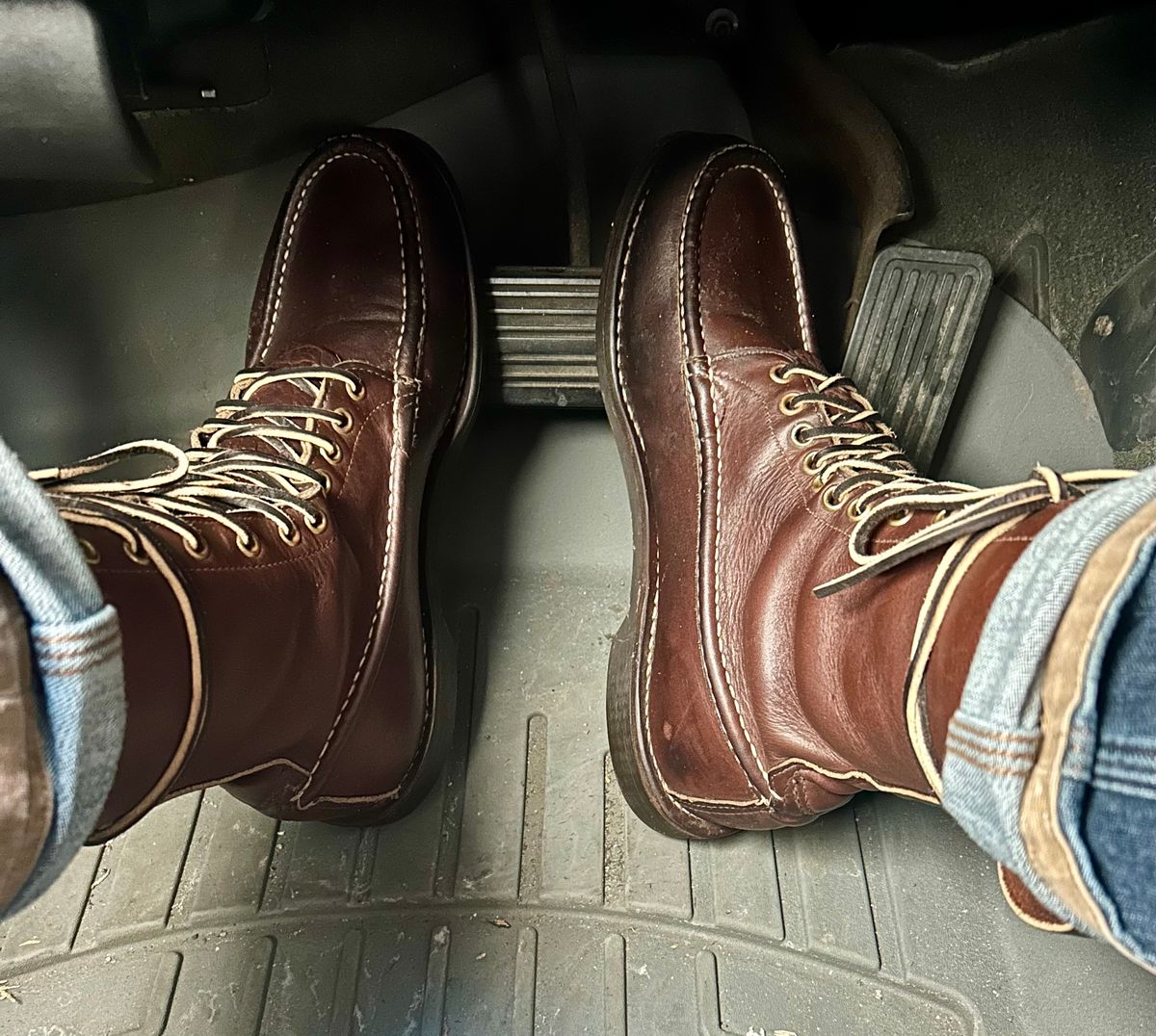 Photo by Vic on March 16, 2026 of the Russell Moccasin Co. Bird Shooter in Brown Oil Tan.