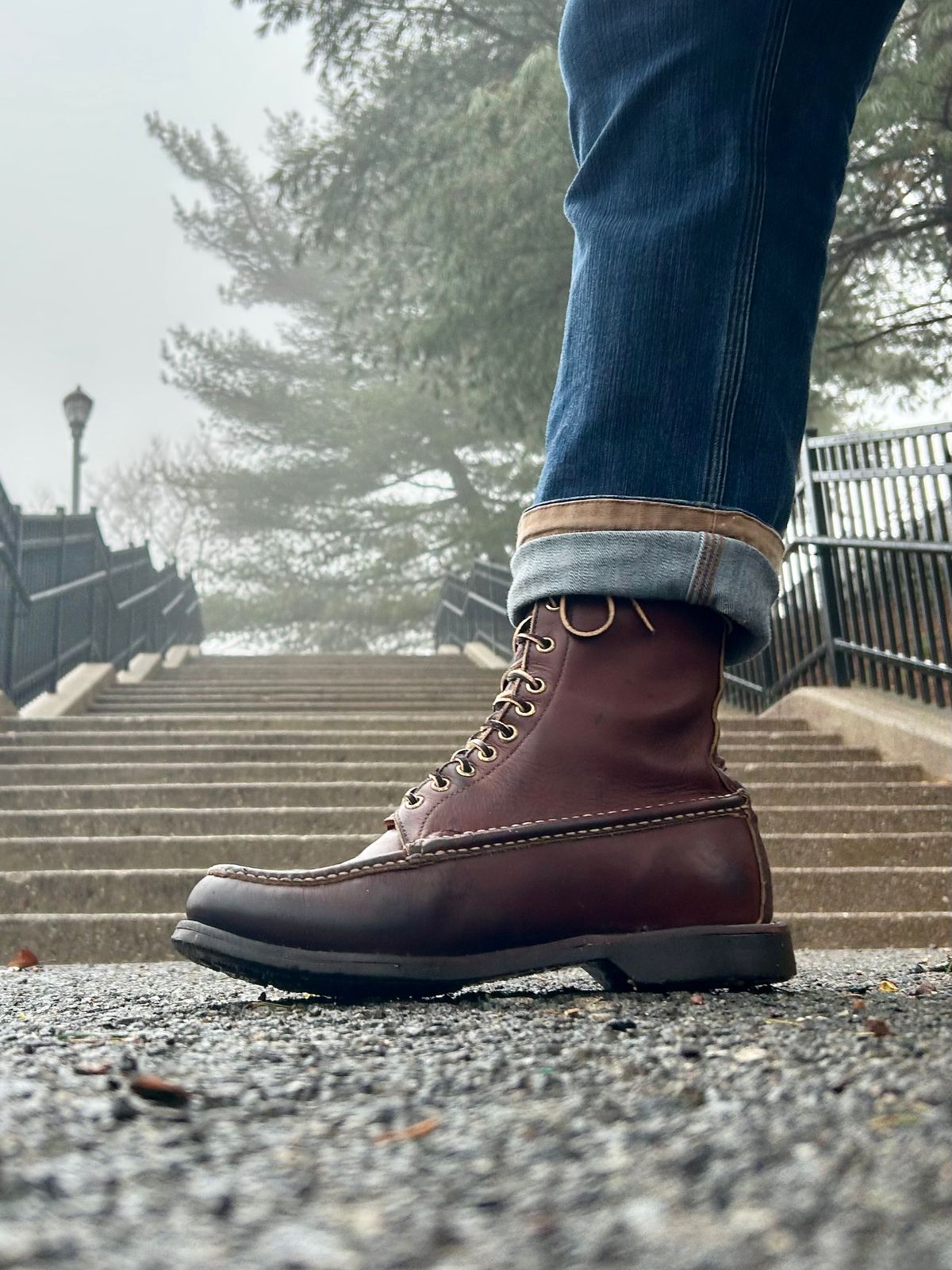 Photo by Vic on March 16, 2026 of the Russell Moccasin Co. Bird Shooter in Brown Oil Tan.