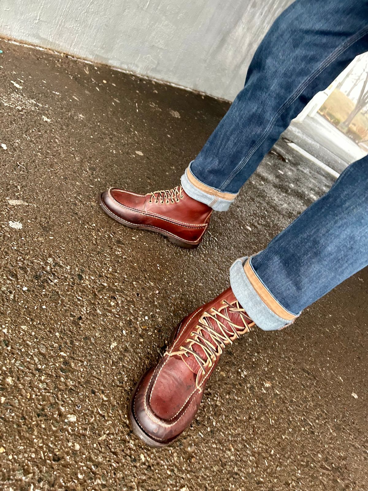 Photo by Vic on March 16, 2026 of the Russell Moccasin Co. Bird Shooter in Brown Oil Tan.