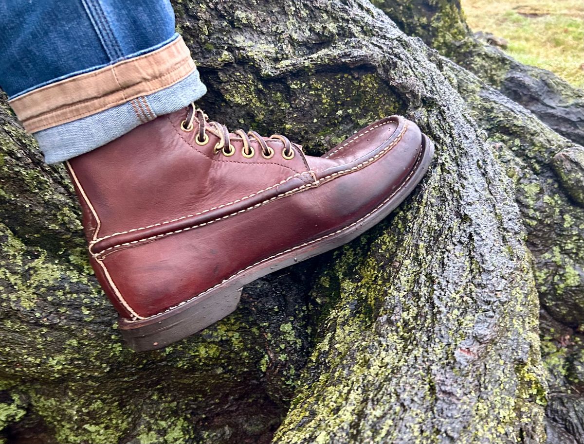 Photo by Vic on March 16, 2026 of the Russell Moccasin Co. Bird Shooter in Brown Oil Tan.