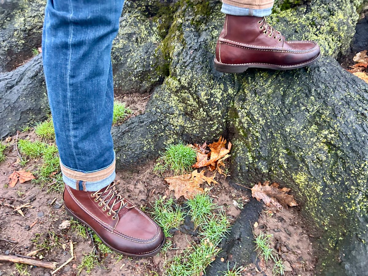 Photo by Vic on March 16, 2026 of the Russell Moccasin Co. Bird Shooter in Brown Oil Tan.