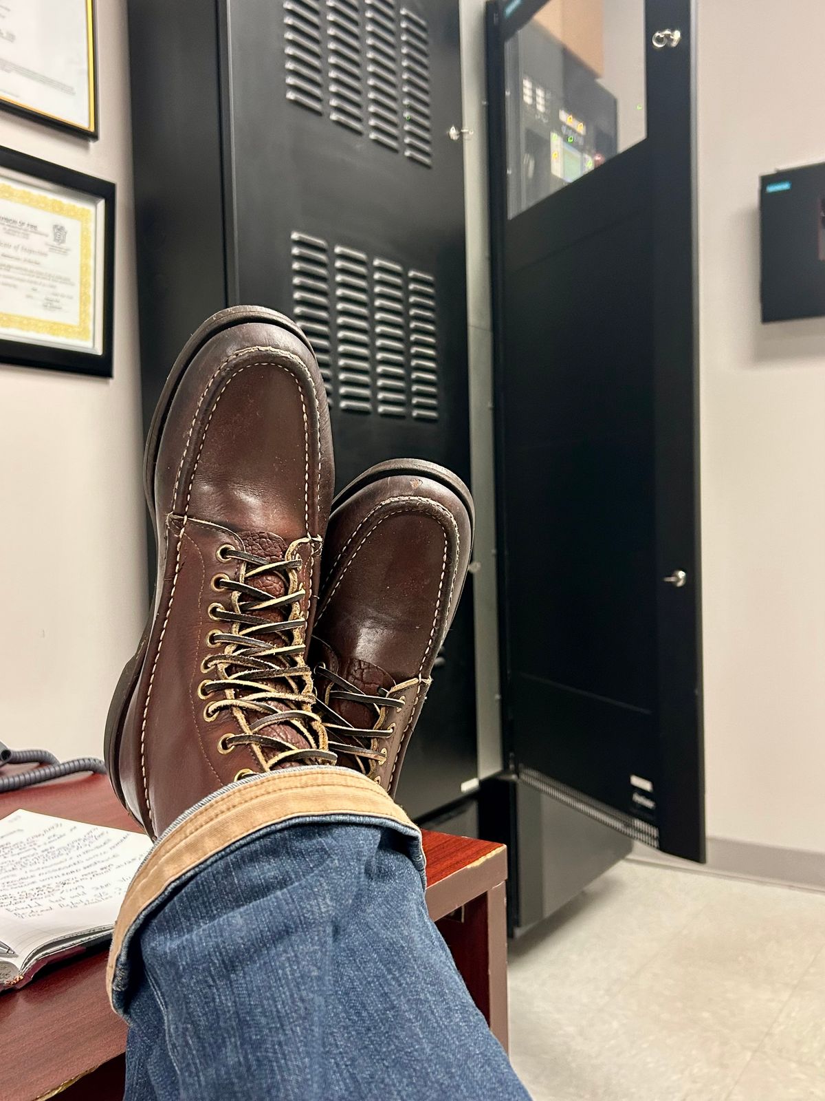 Photo by Vic on March 17, 2026 of the Russell Moccasin Co. Bird Shooter in Brown Oil Tan.