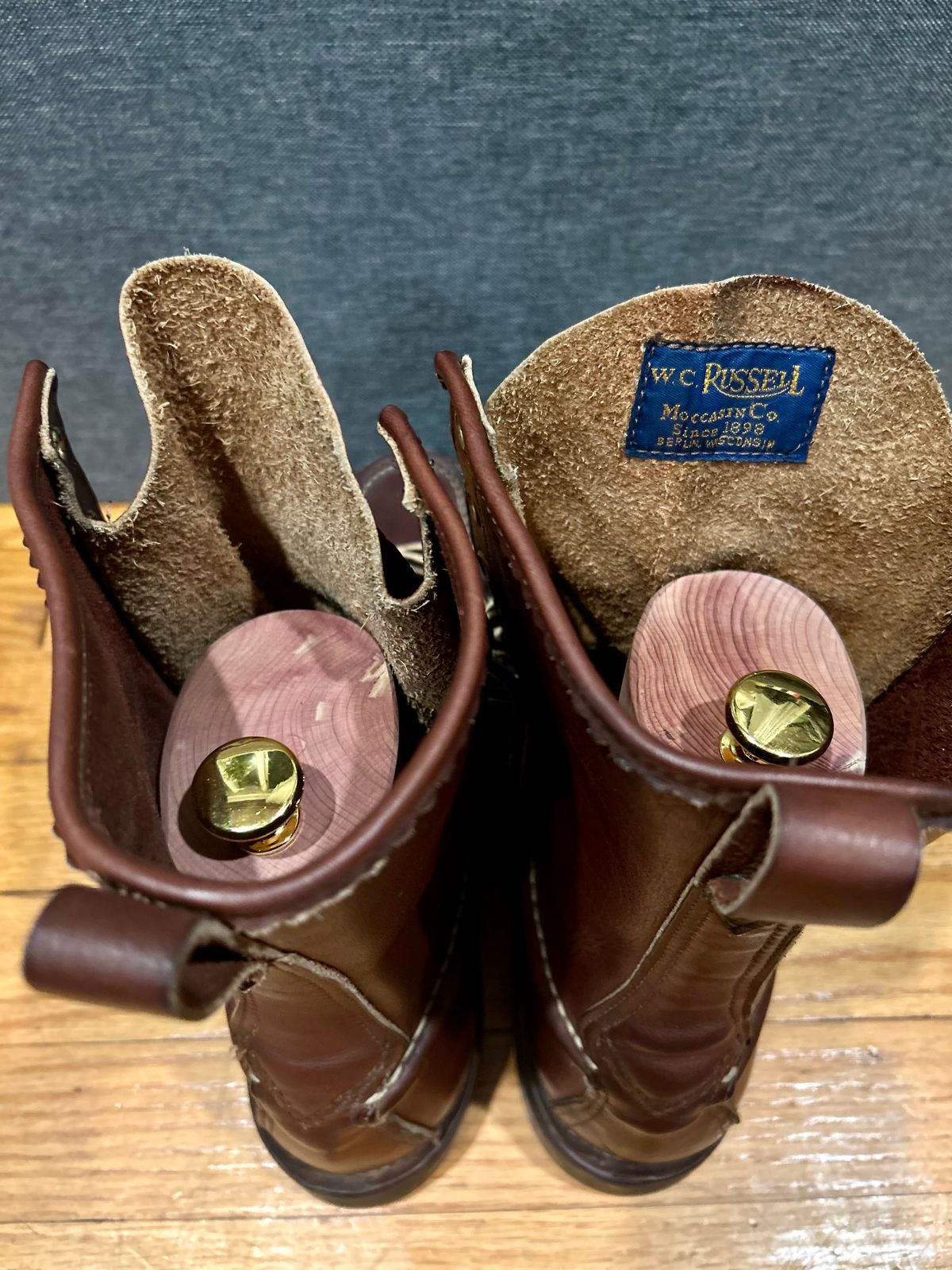 Photo by Vic on May 9, 2026 of the Russell Moccasin Co. Bird Shooter in Brown Oil Tan.