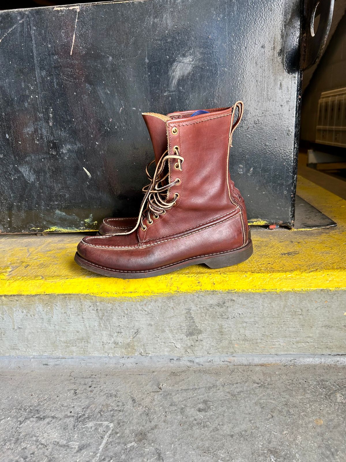 Photo by Vic on May 9, 2026 of the Russell Moccasin Co. Bird Shooter in Brown Oil Tan.