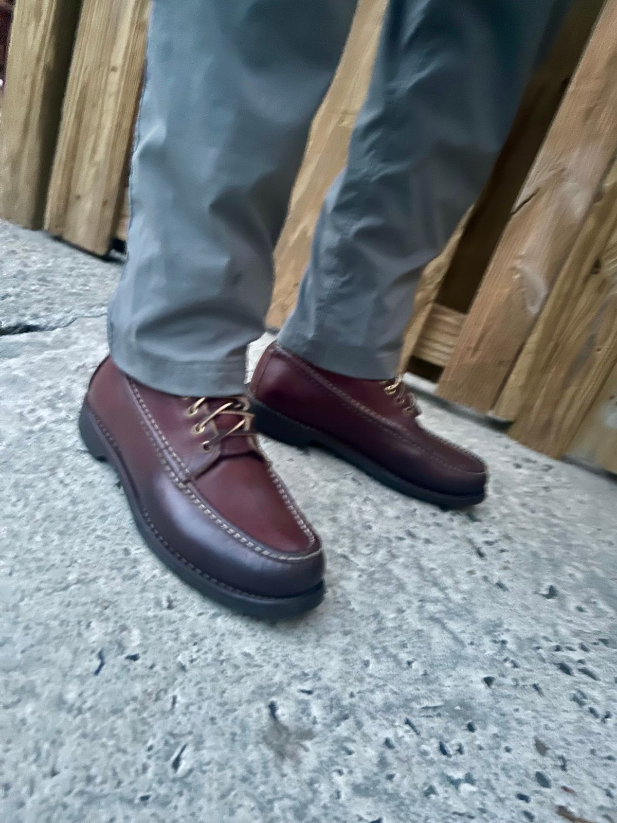 Photo by Vic on May 9, 2026 of the Russell Moccasin Co. Bird Shooter in Brown Oil Tan.