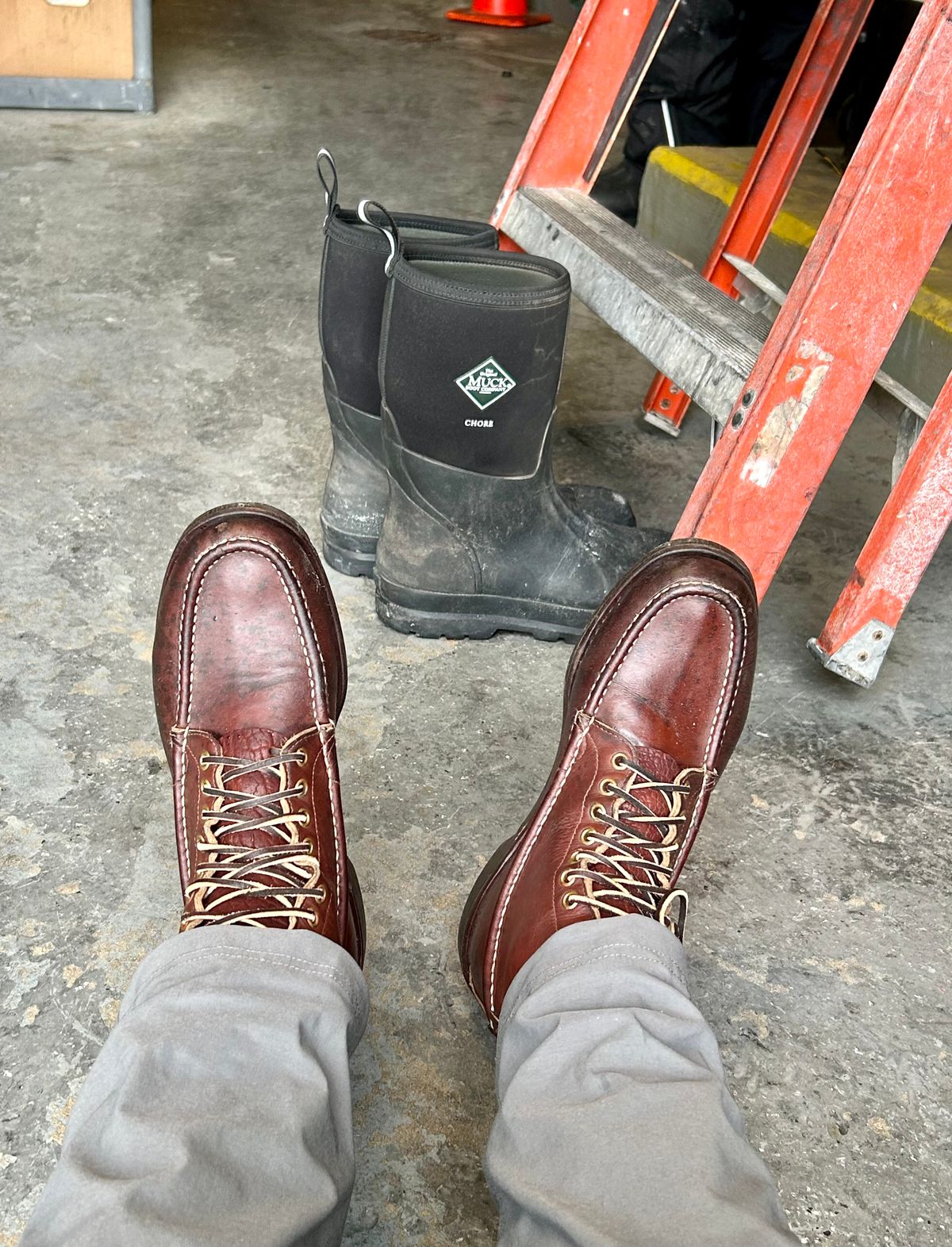 Photo by Vic on May 9, 2026 of the Russell Moccasin Co. Bird Shooter in Brown Oil Tan.