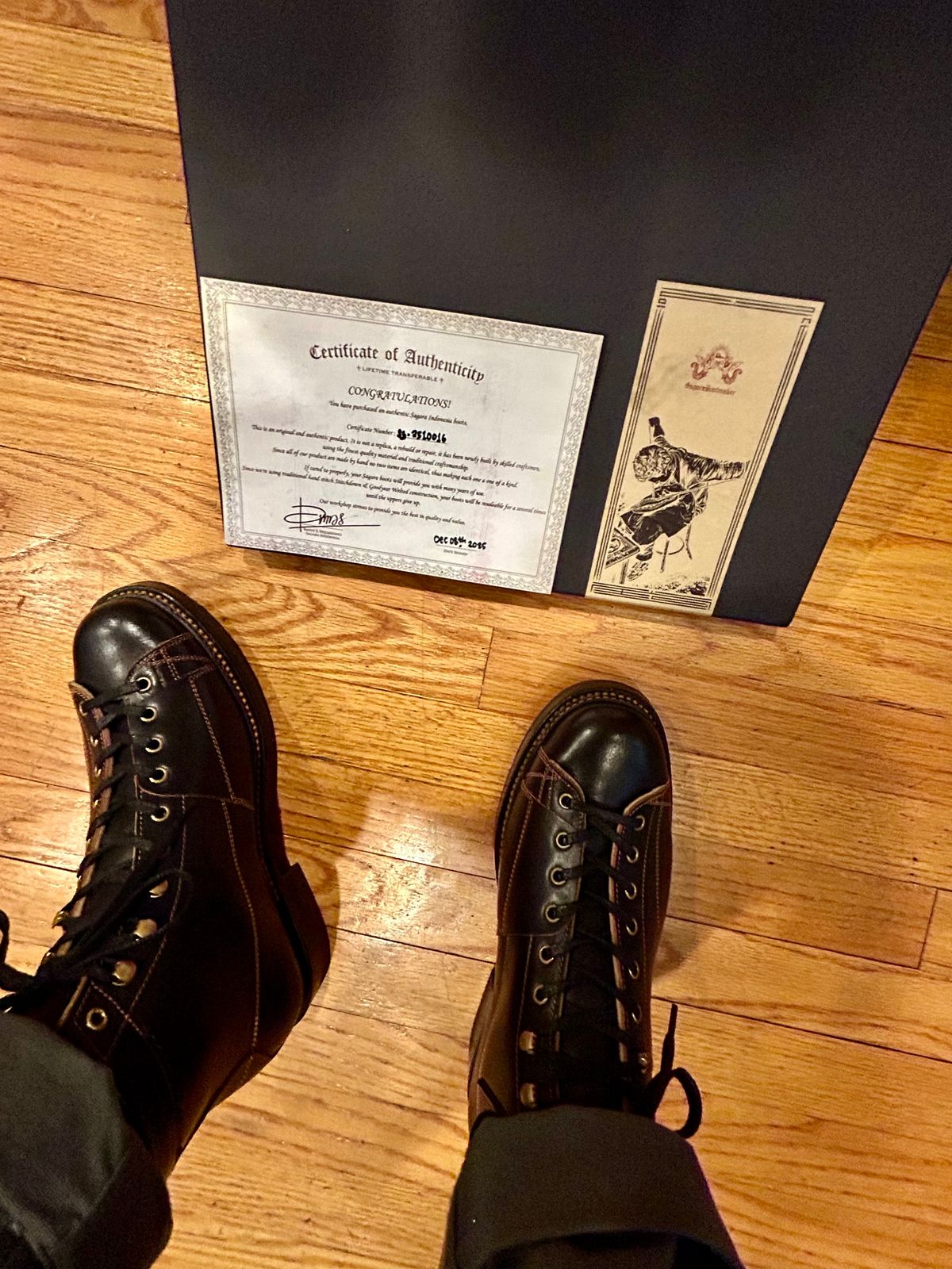 Photo by Vic on December 11, 2025 of the Sagara Cordmaster in Indonesian Black Teacore.