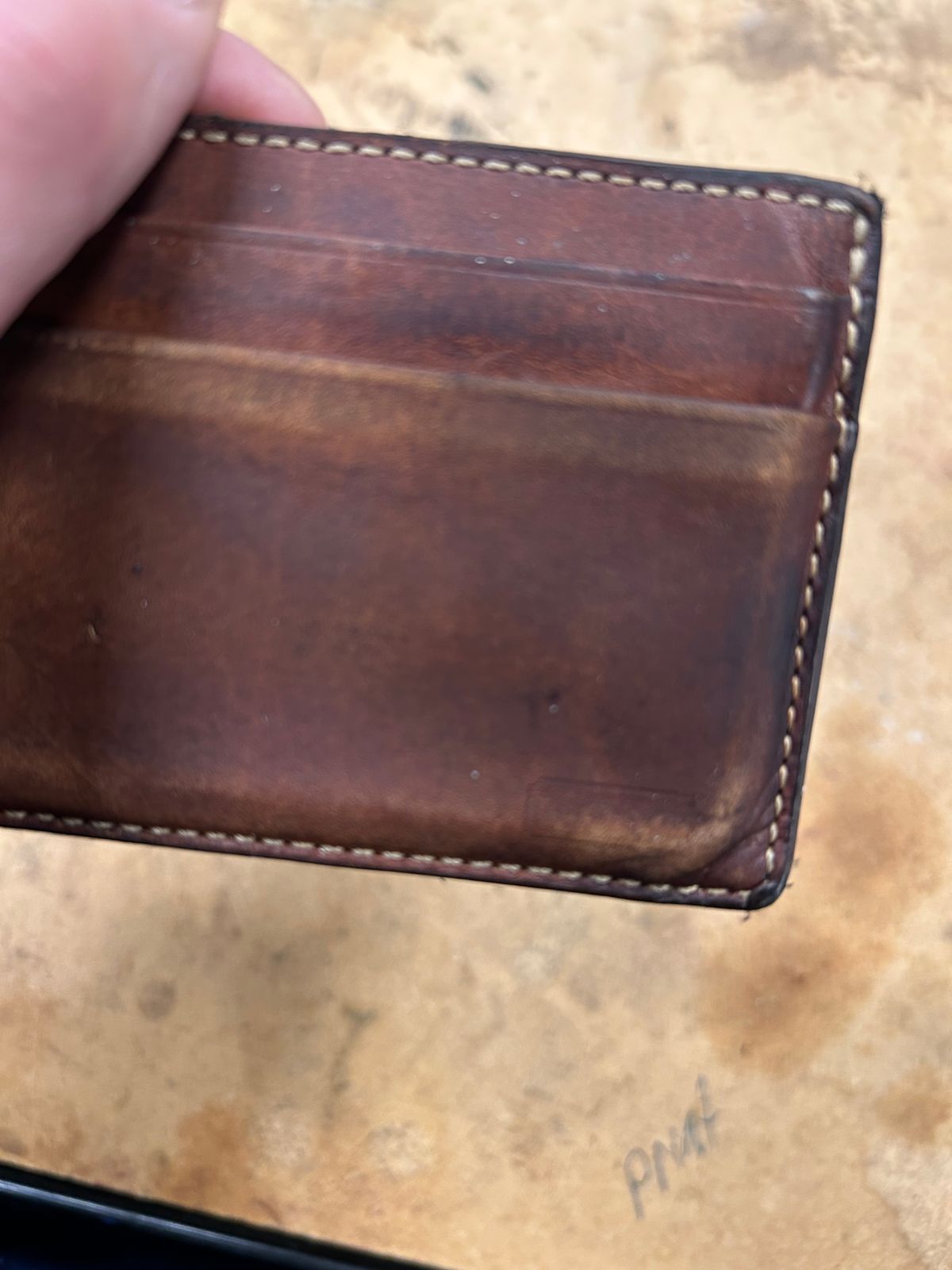 Photo by Vic on November 13, 2025 of the Coach Wallet in Unknown Natural Veg Tan.