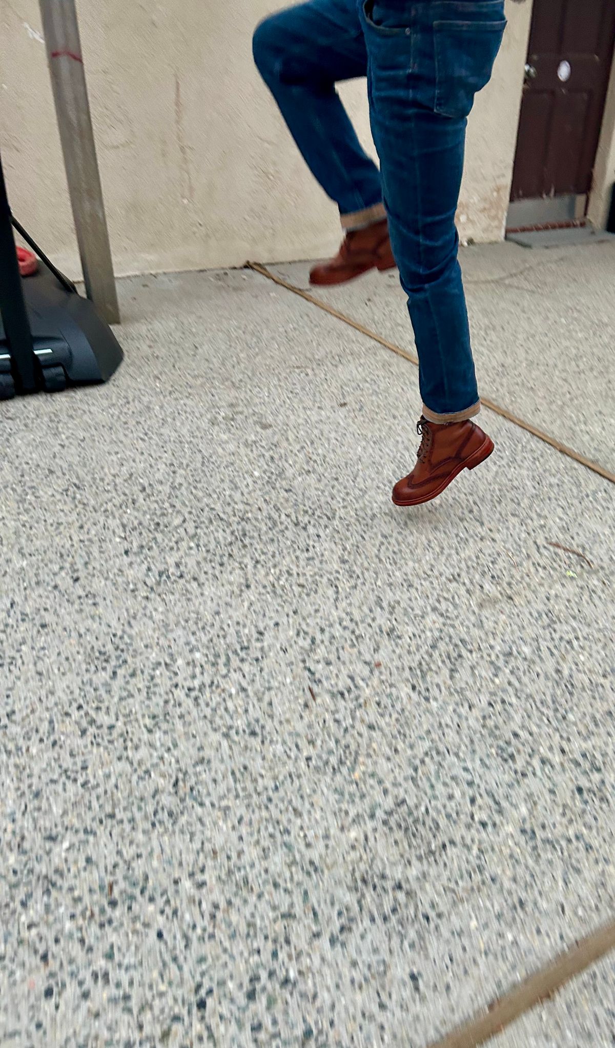 Photo by Vic on April 2, 2026 of the Blkbrd Shoemaker Montero Wingtip Derby Boot in Cognac.