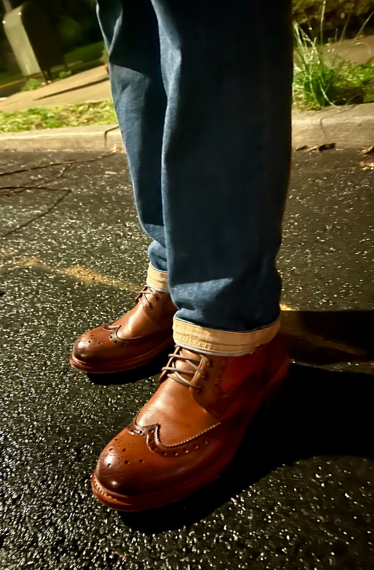 Photo by Vic on April 3, 2026 of the Blkbrd Shoemaker Montero Wingtip Derby Boot in Cognac.