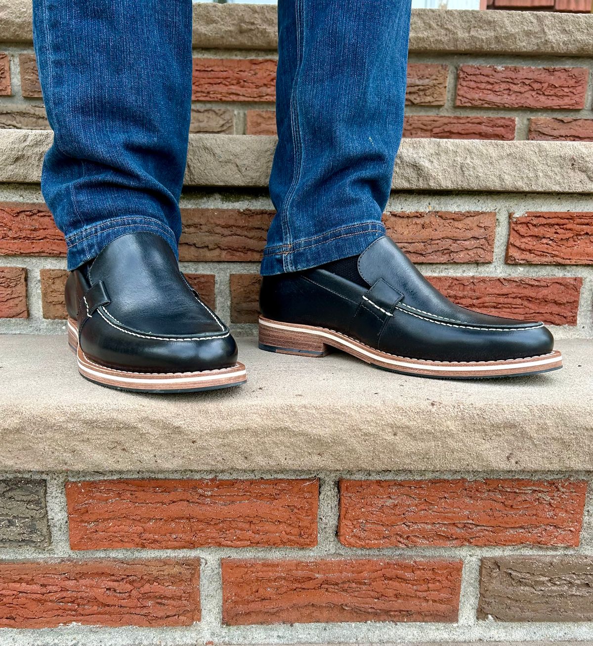 Photo by Vic on March 27, 2026 of the HELM Boots The Wilson in Black Krumenauer Leather.