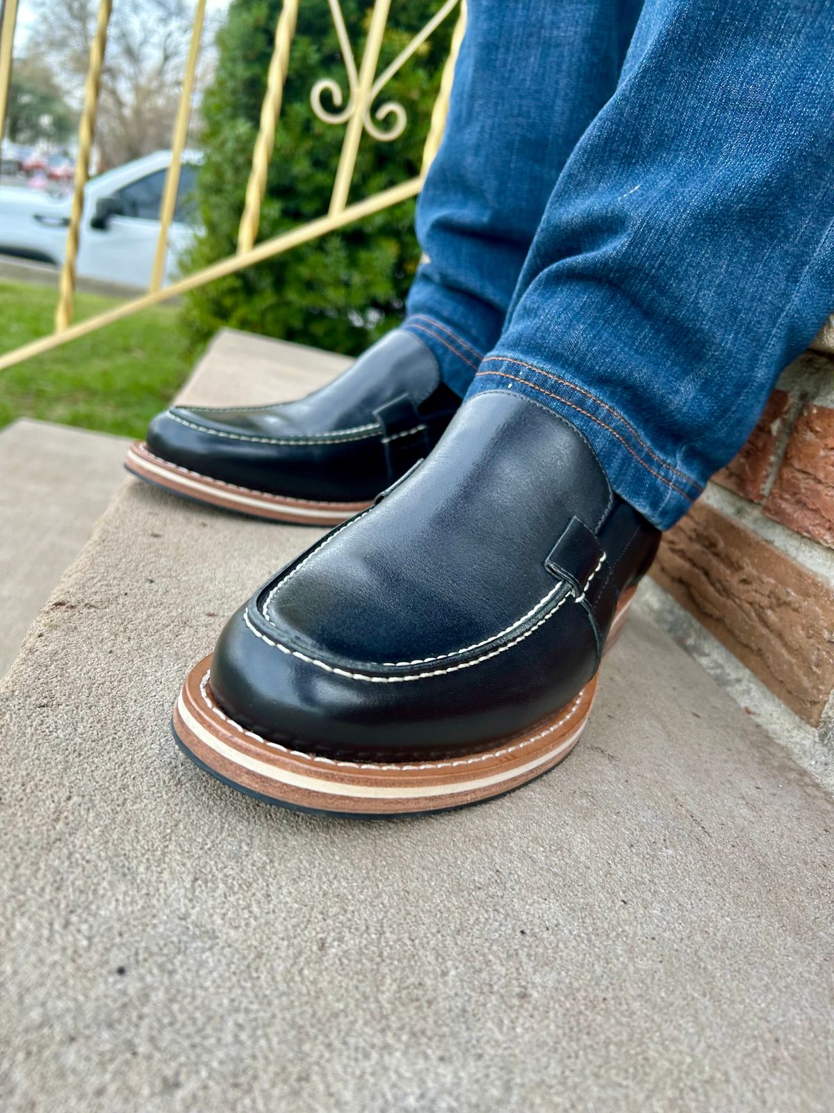 Photo by Vic on March 27, 2026 of the HELM Boots The Wilson in Black Krumenauer Leather.