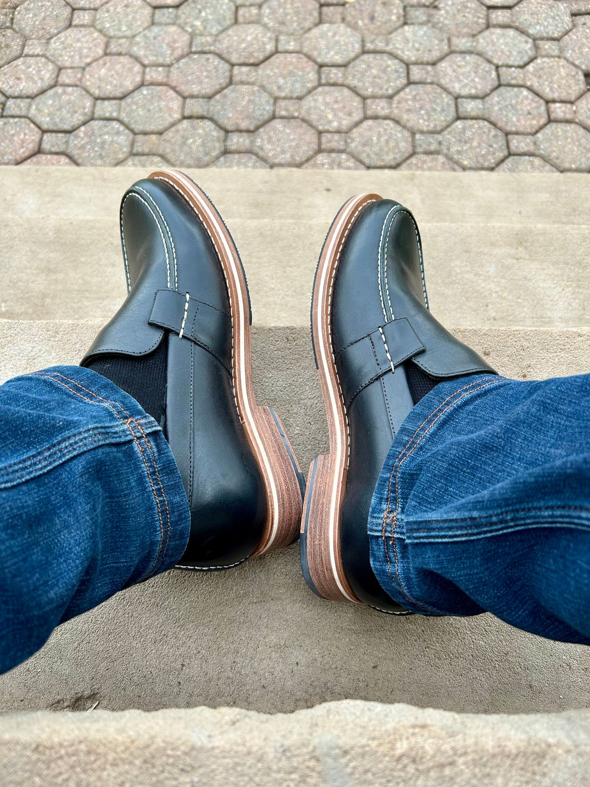 Photo by Vic on March 27, 2026 of the HELM Boots The Wilson in Black Krumenauer Leather.