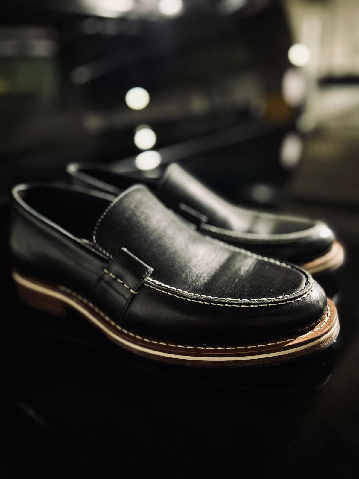 Photo by Vic on April 3, 2026 of the HELM Boots The Wilson in Black Krumenauer Leather.