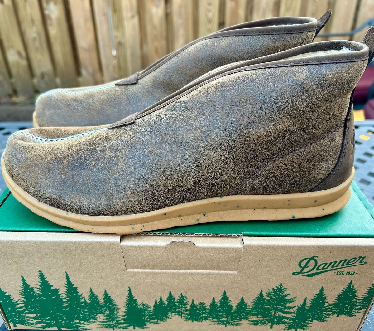 Photo by Vic on April 17, 2026 of the Danner Forest Moc Chukka Boot in Light Brown Full Grain.