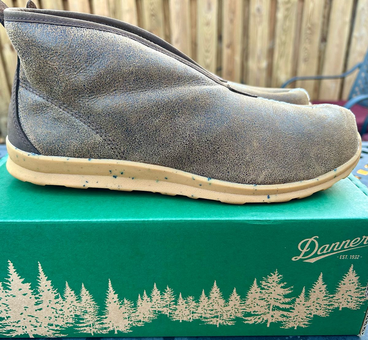 Photo by Vic on April 17, 2026 of the Danner Forest Moc Chukka Boot in Light Brown Full Grain.