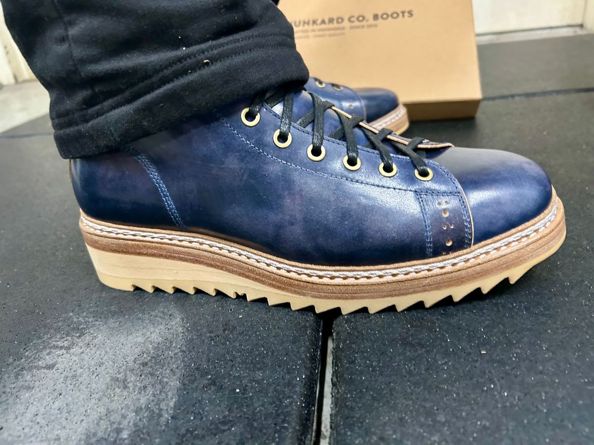 Photo by Vic on February 4, 2026 of the Junkard MKB1219 in Rocado Shell Cordovan Museum.