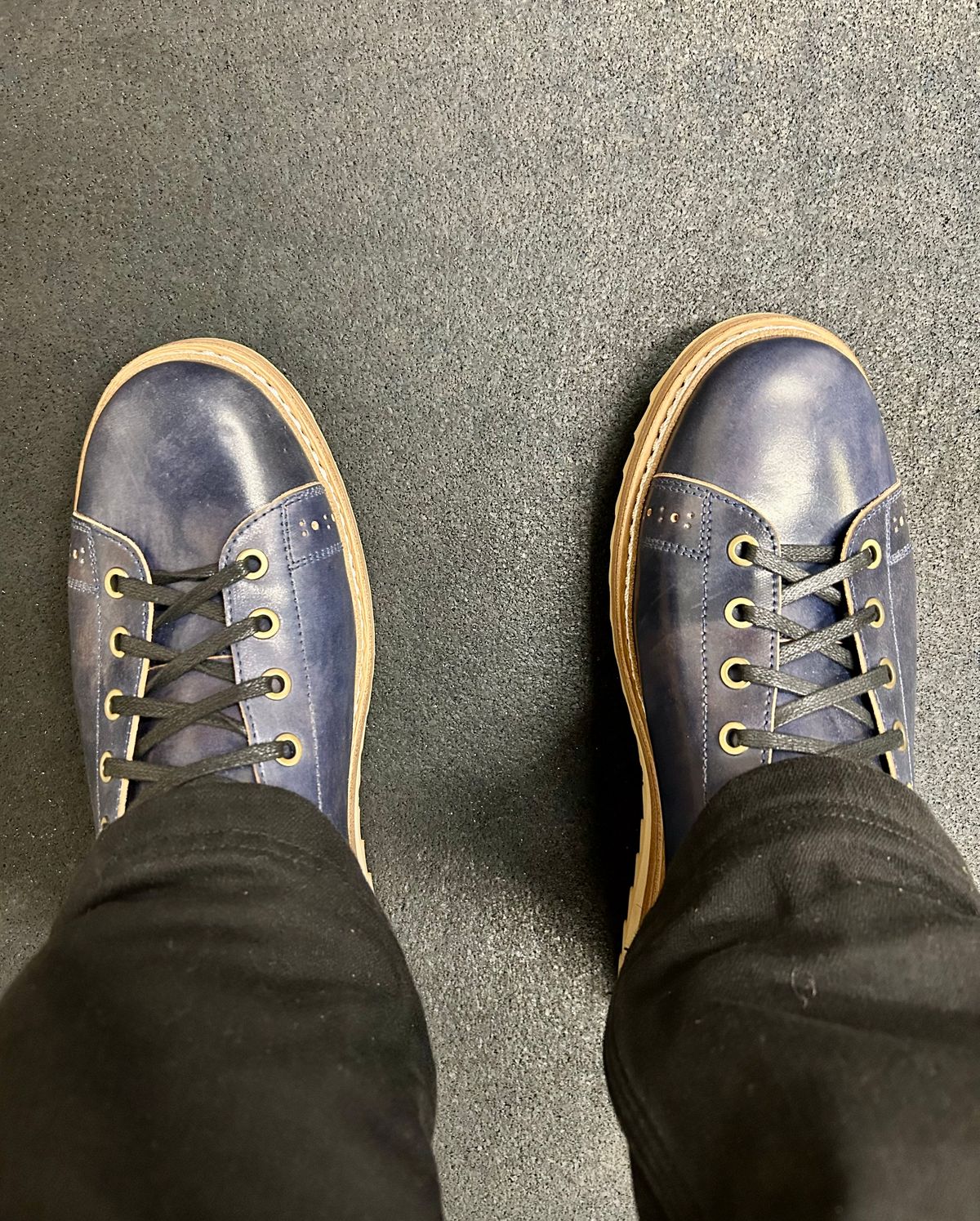 Photo by Vic on February 4, 2026 of the Junkard MKB1219 in Rocado Shell Cordovan Museum.