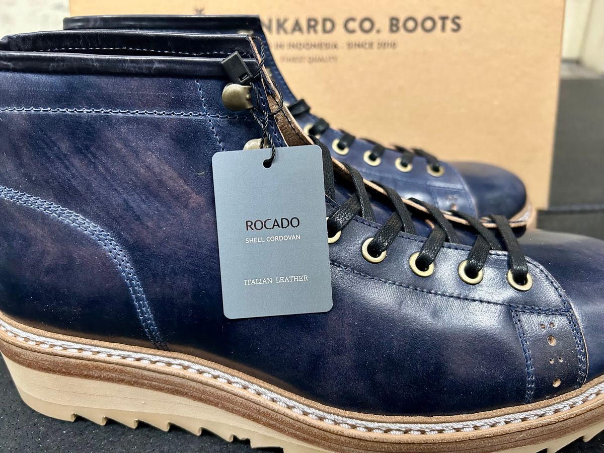 Photo by Vic on February 4, 2026 of the Junkard MKB1219 in Rocado Shell Cordovan Museum.