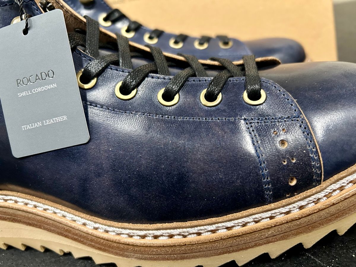 Photo by Vic on February 4, 2026 of the Junkard MKB1219 in Rocado Shell Cordovan Museum.