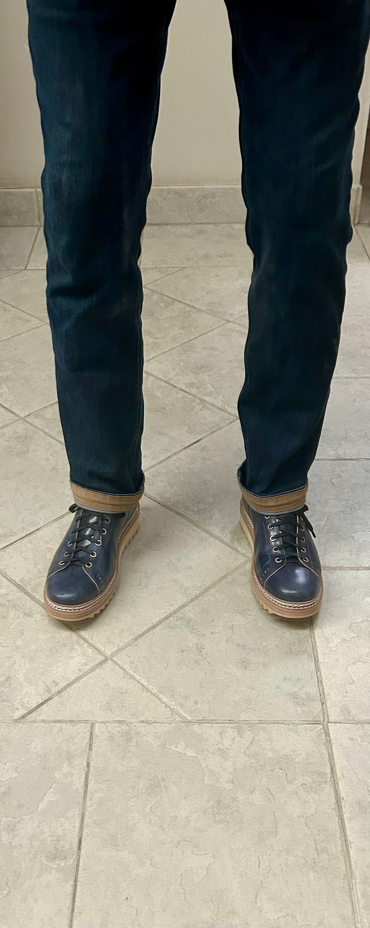 Photo by Vic on February 4, 2026 of the Junkard MKB1219 in Rocado Shell Cordovan Museum.