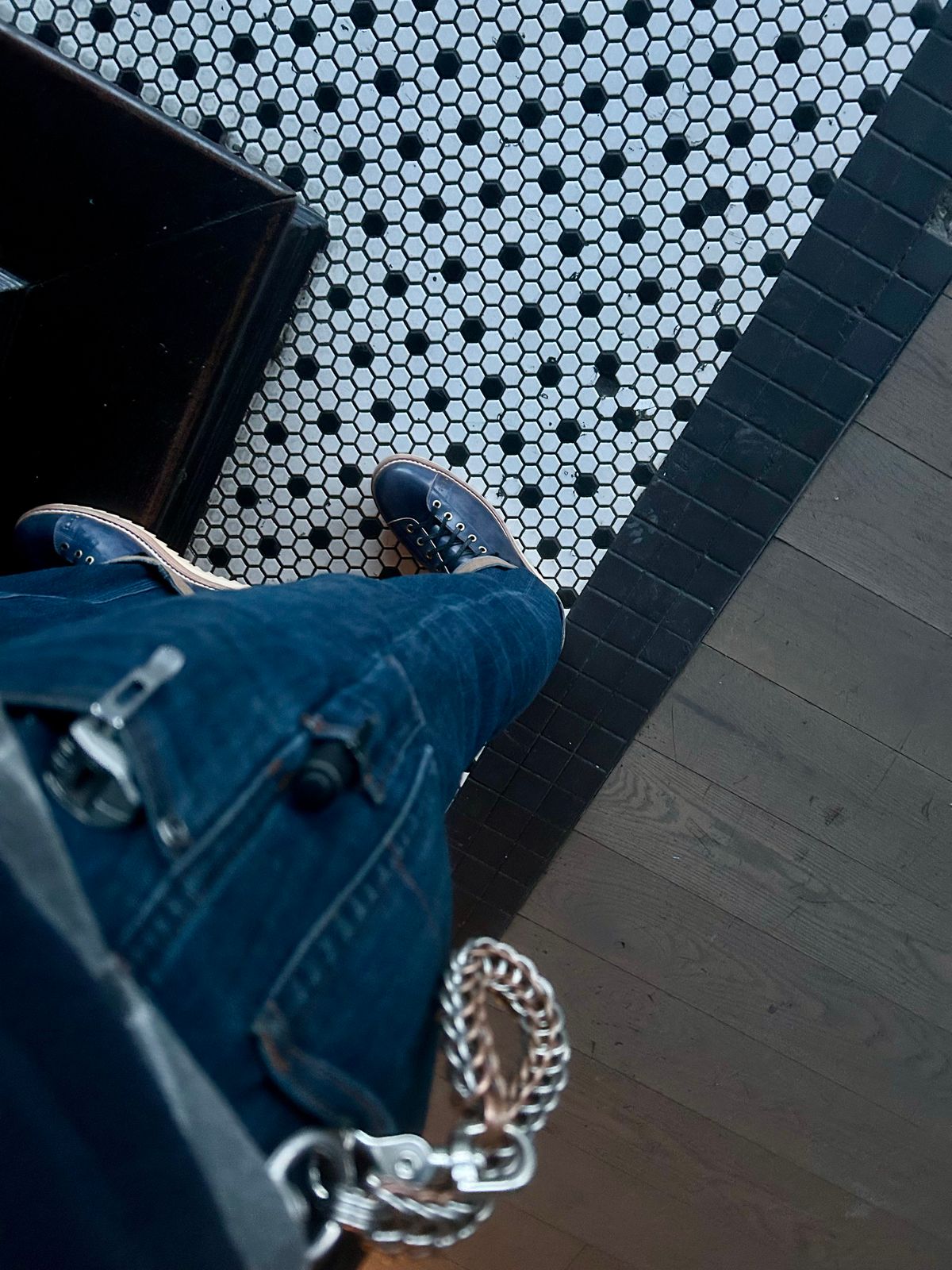 Photo by Vic on February 4, 2026 of the Junkard MKB1219 in Rocado Shell Cordovan Museum.